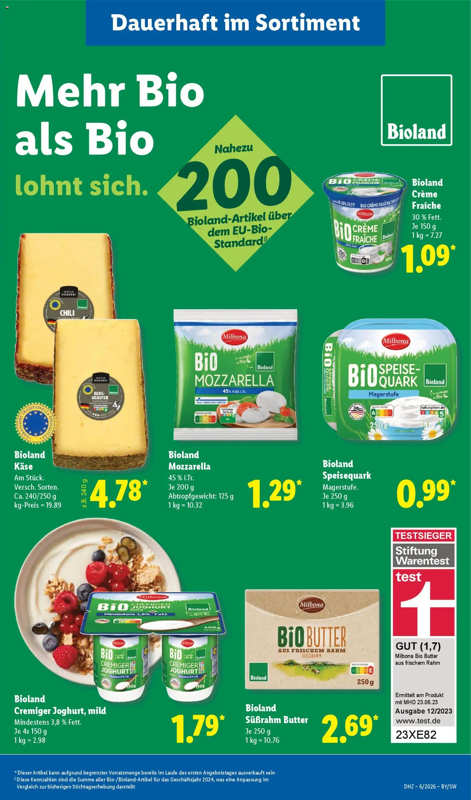 Lidl Prospekt Stuttgart-Mitte – gültig ab 02.02.2026 | Seite: 9 | Produkte: Quark, Mozzarella, Creme, Speisequark