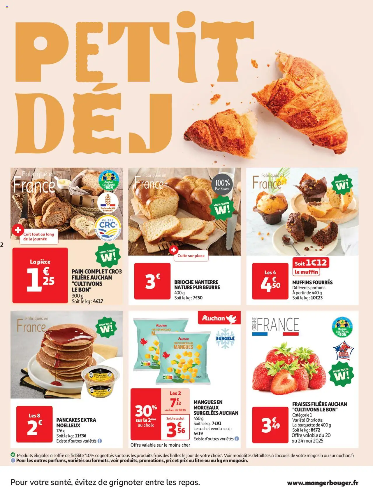  | Page: 2 | Produits: Farine de ble, Beurre, Pain, Fraises