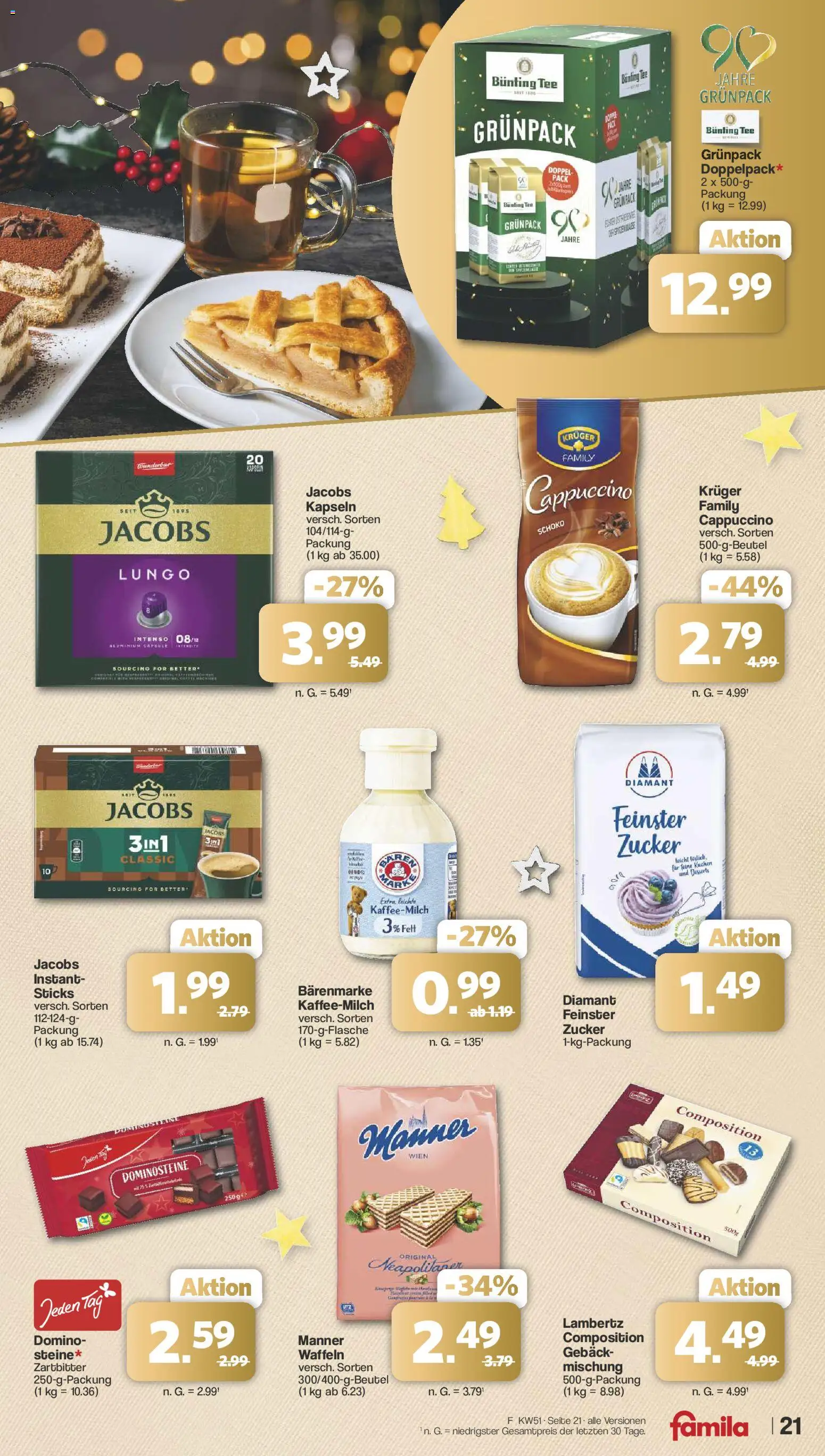Famila Nordwest - Markt - Angebote – gültig ab 14.12.2025 | Seite: 23 | Produkte: Waffeln, Zucker, Tee, Kuchen
