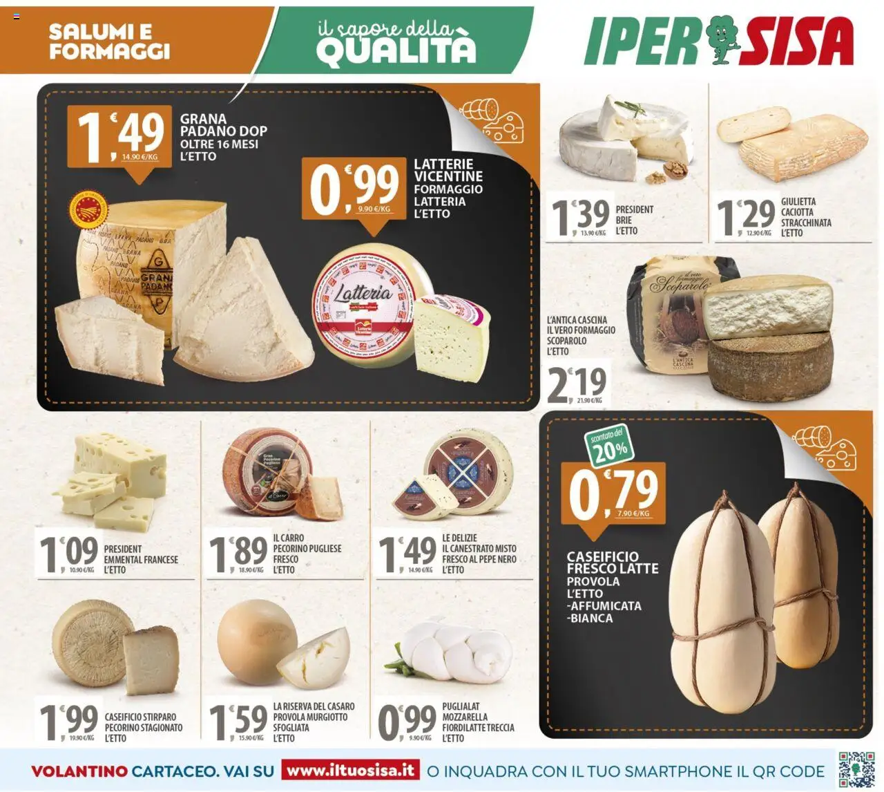 Volantino SISA del 14.10.2025 | Pagina: 3 | Prodotti: Pepe, Latte, Formaggio, Provola