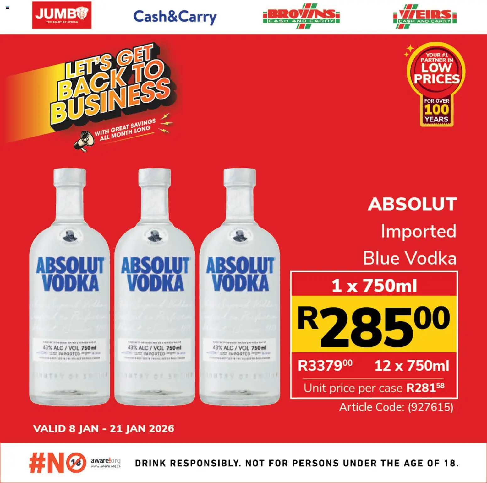 New Jumbo catalogue – valid from 08.01.2026 | Page: 2 | Products: Case, Vodka