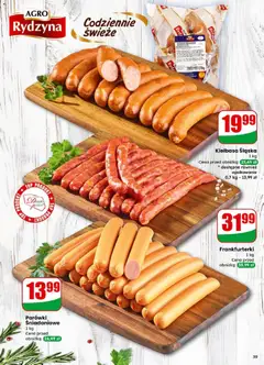 Pogląd oferty "Kiełbasa Śląska, 1 kg" - ważna od 14.01.2026 | Strona: 39 | Produkty: Kiełbasa, Top, Frankfurterki, Kiełbasa śląska