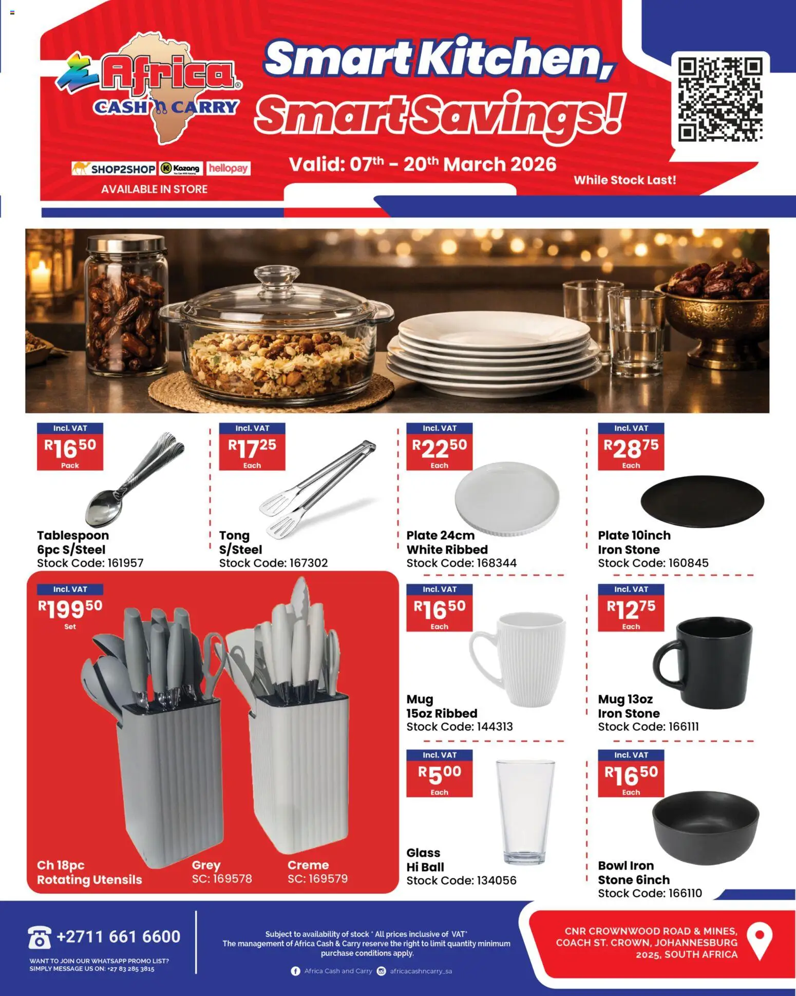 New Africa Cash & Carry catalogue – valid from 07.03.2026 | Page: 9 | Products: Bowl, Iron, Mug, Stock