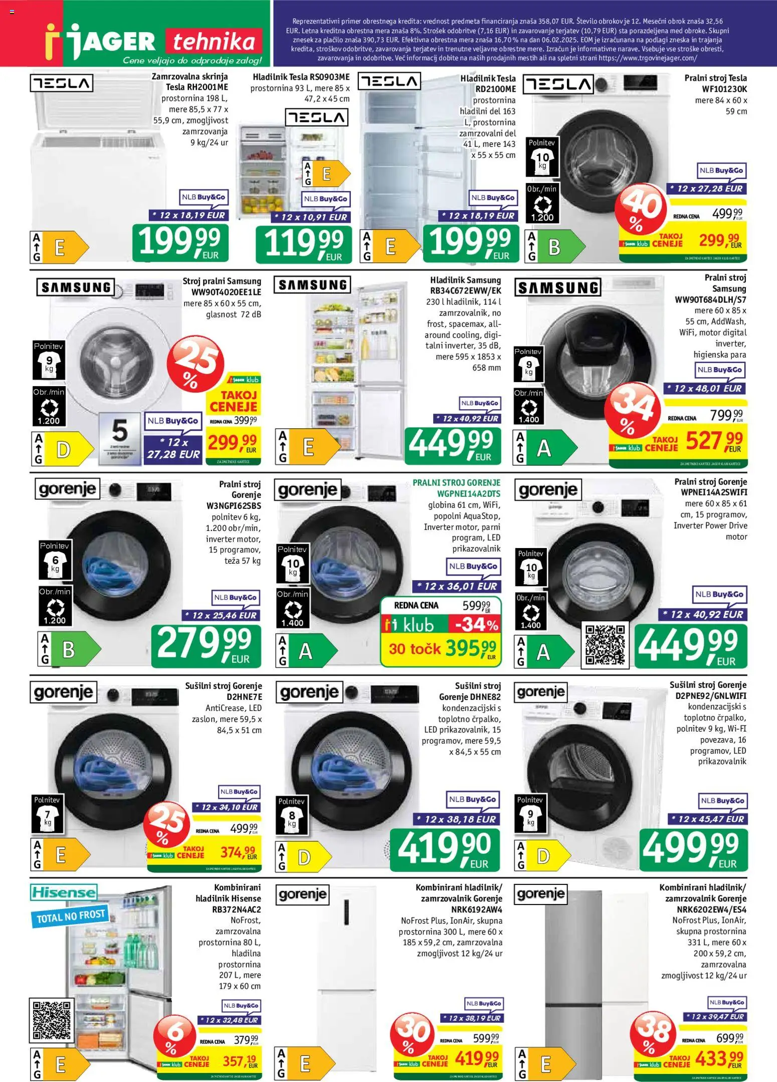 Novi Jager katalog ponudbe – veljaven od 18.02.2026 | Stran: 11 | Izdelki: Hladilnik, Zamrzovalnik, Susilni stroj, Teza