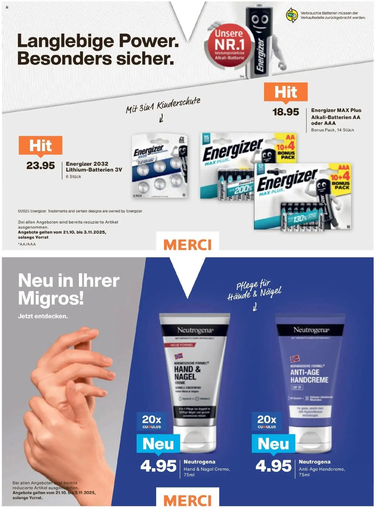 Migros Magazin – gültig ab 20.10.2025 | Seite: 52 | Produkte: Handcreme, Creme
