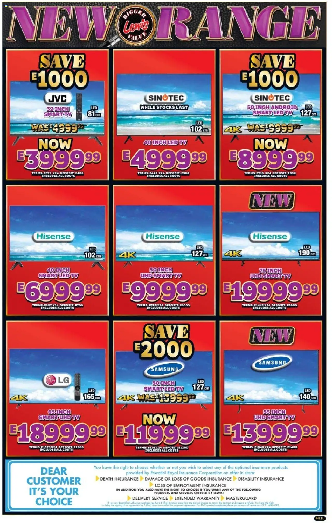 New Lewis Stores catalogue – valid from 01.10.2025 | Page: 21 | Products: Phone, TV