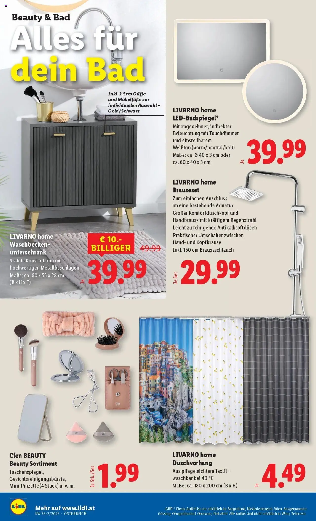 Lidl Flugblatt - Wien gültig ab 14.08.2025 | Seite: 22 | Produkte: Waschbecken, Bad