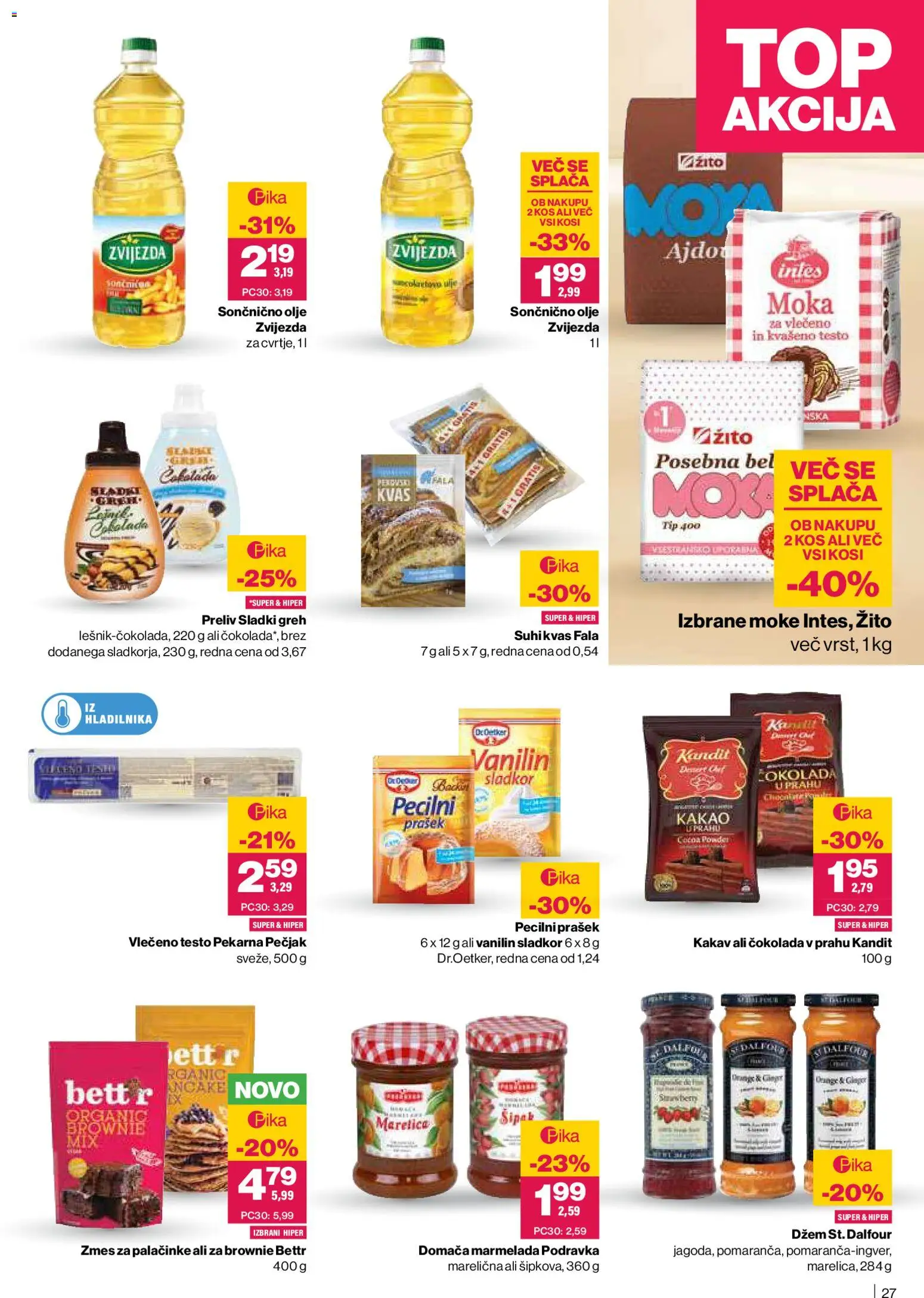 Novi Mercator katalog ponudbe – veljaven od 23.10.2025 | Stran: 27 | Izdelki: Moka, Marmelada, Palačinke, Sladkor