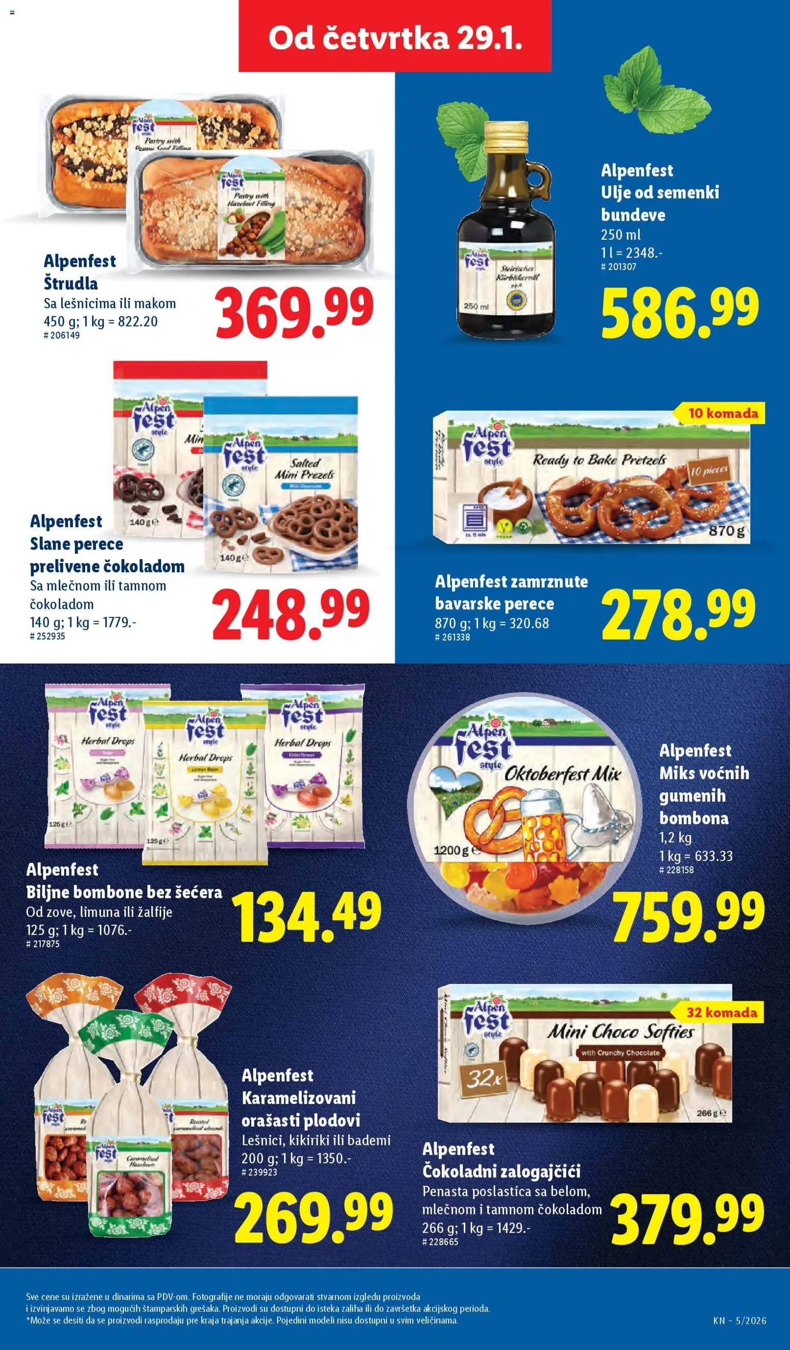 Lidl katalog - važi od 29.01.2026 | Strana: 35 | Proizvode: Bombone, Štrudla, Kikiriki, Ulje