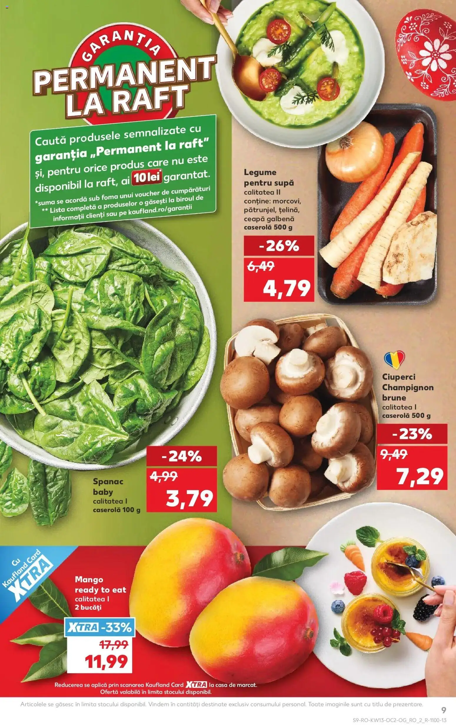 Noul catalog Kaufland – valabil de la 25.03.2026 | Pagină: 9 | Produse: Raft, Ceapă galbenă, Ciuperci, Ceapă