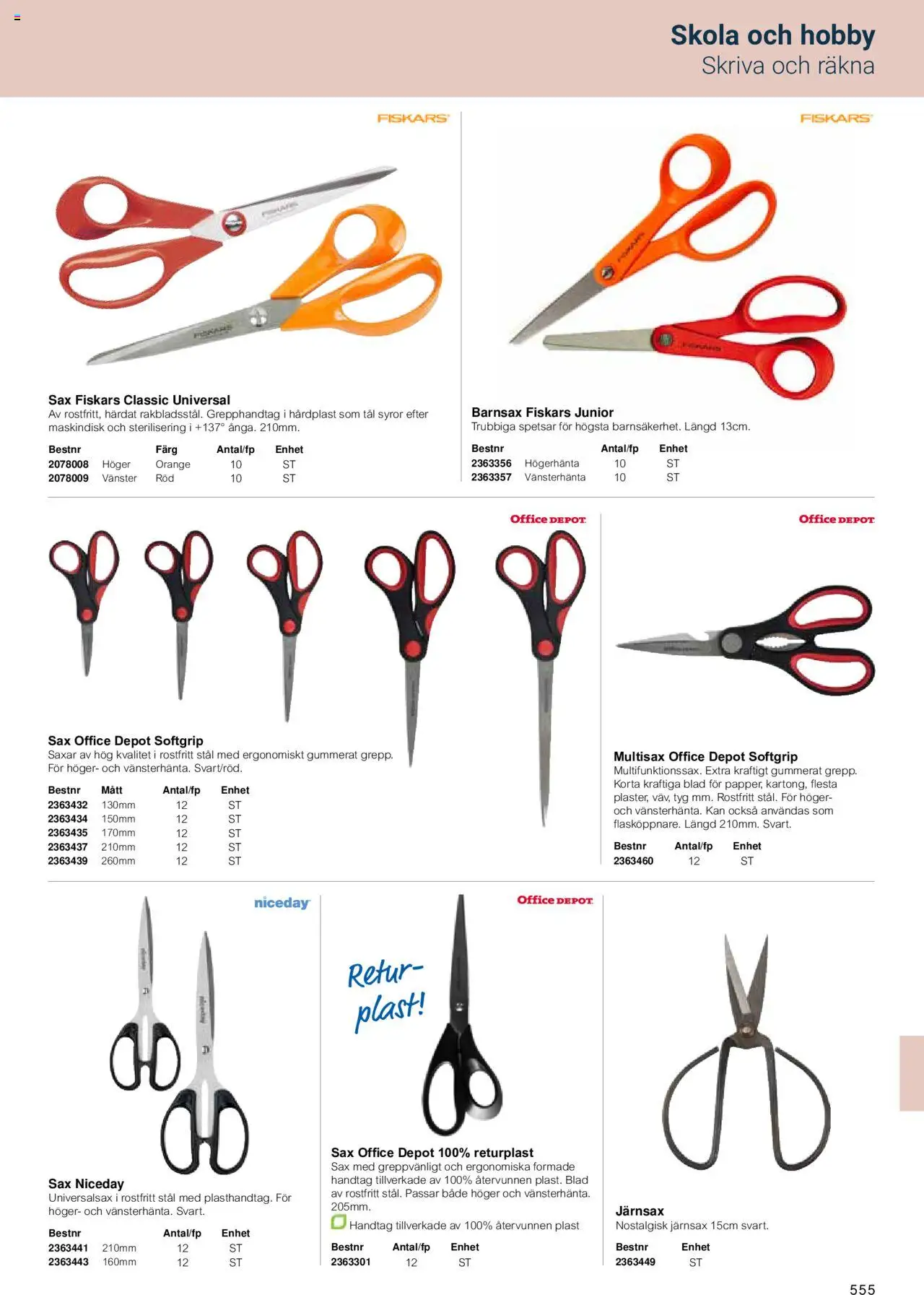 Office Depot reklamblad aktuell från 15.02.2024 | Sida: 557 | Produkter: Sax