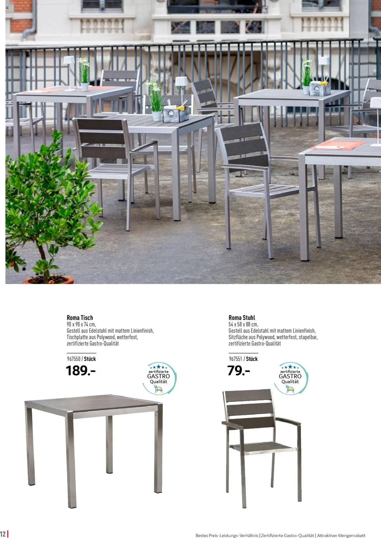 Prodega Aktionen Outdoor-Ausstattung ab 01.03.2025 | Seite: 12 | Produkte: Tisch, Stuhl
