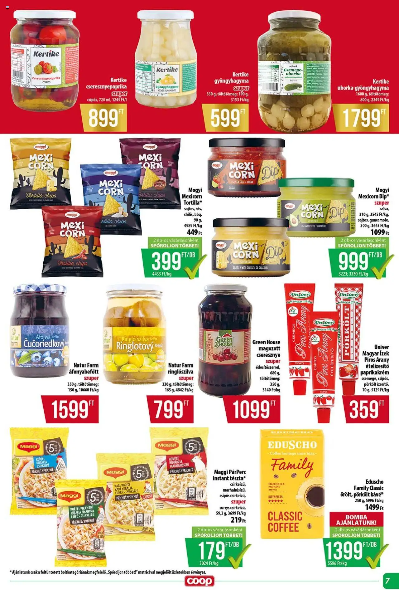 COOP akciós ujság - amely érvényes a következő dátumtól: 14.08.2025 | Oldal: 7 | Termékek: Áfonya, Szilva, Uborka, Ételízesítő