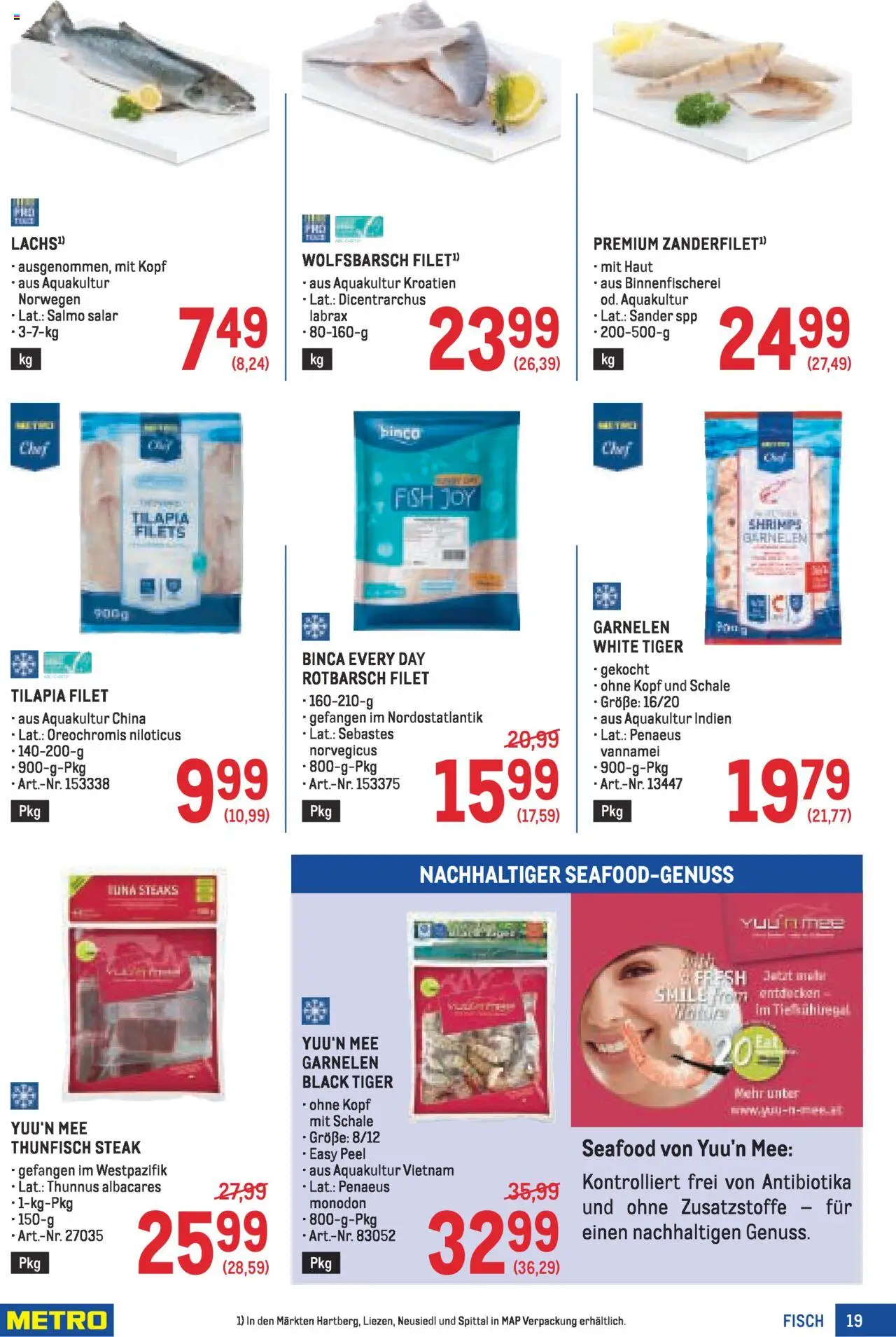Metro Angebote Profi gültig ab 21.08.2025 | Seite: 19 | Produkte: Fisch