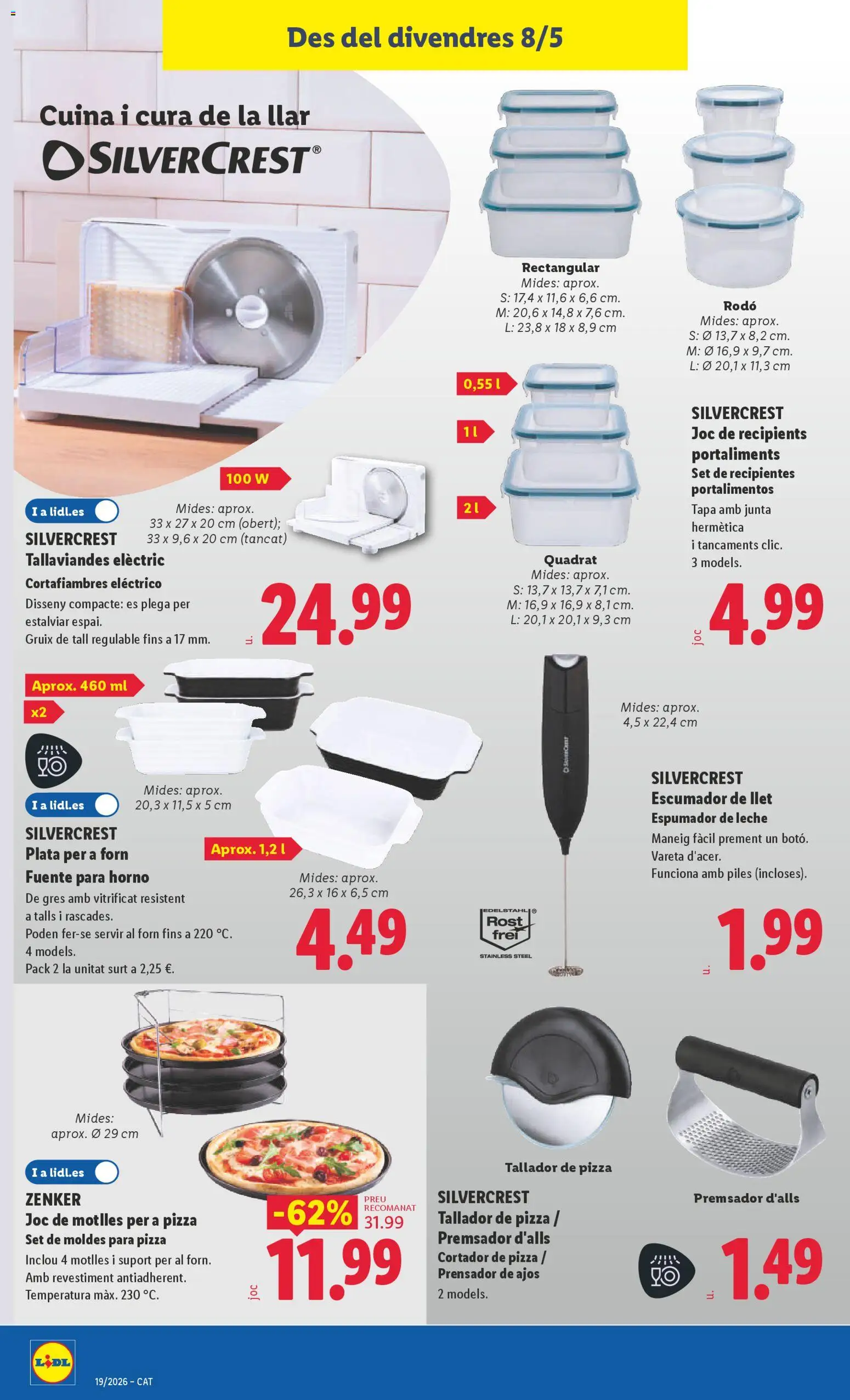 Lidl folleto de bazar │ válido desde el 04.05.2026 | Página: 24 | Productos: Leche, Pizza, Horno, Βύσμα τροφοδοσίας