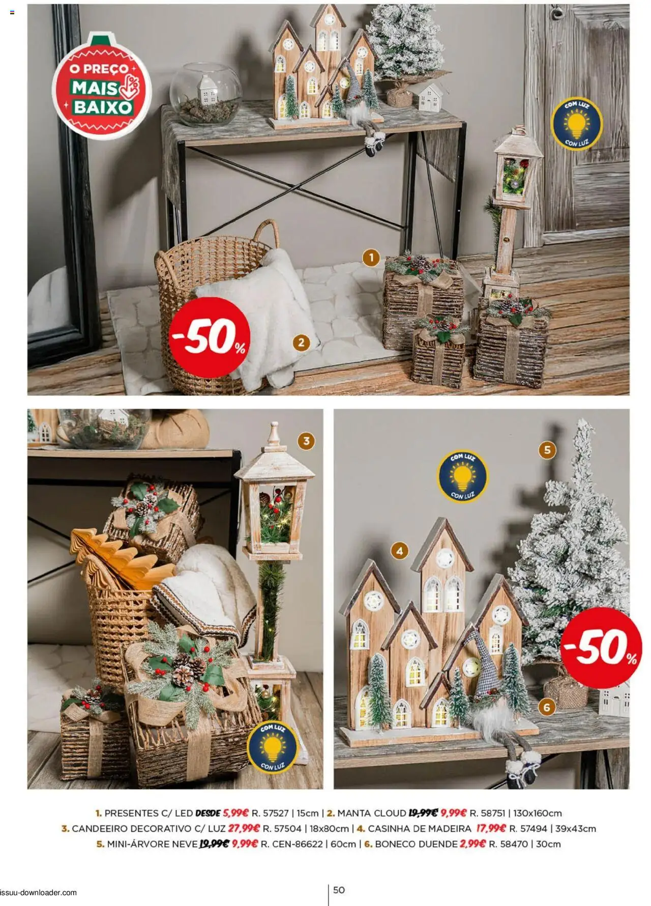 Espaço Casa Catálogo de Natal 2025 │ válido de 11.10.2025 | Página: 50 | Produtos: Candeeiro