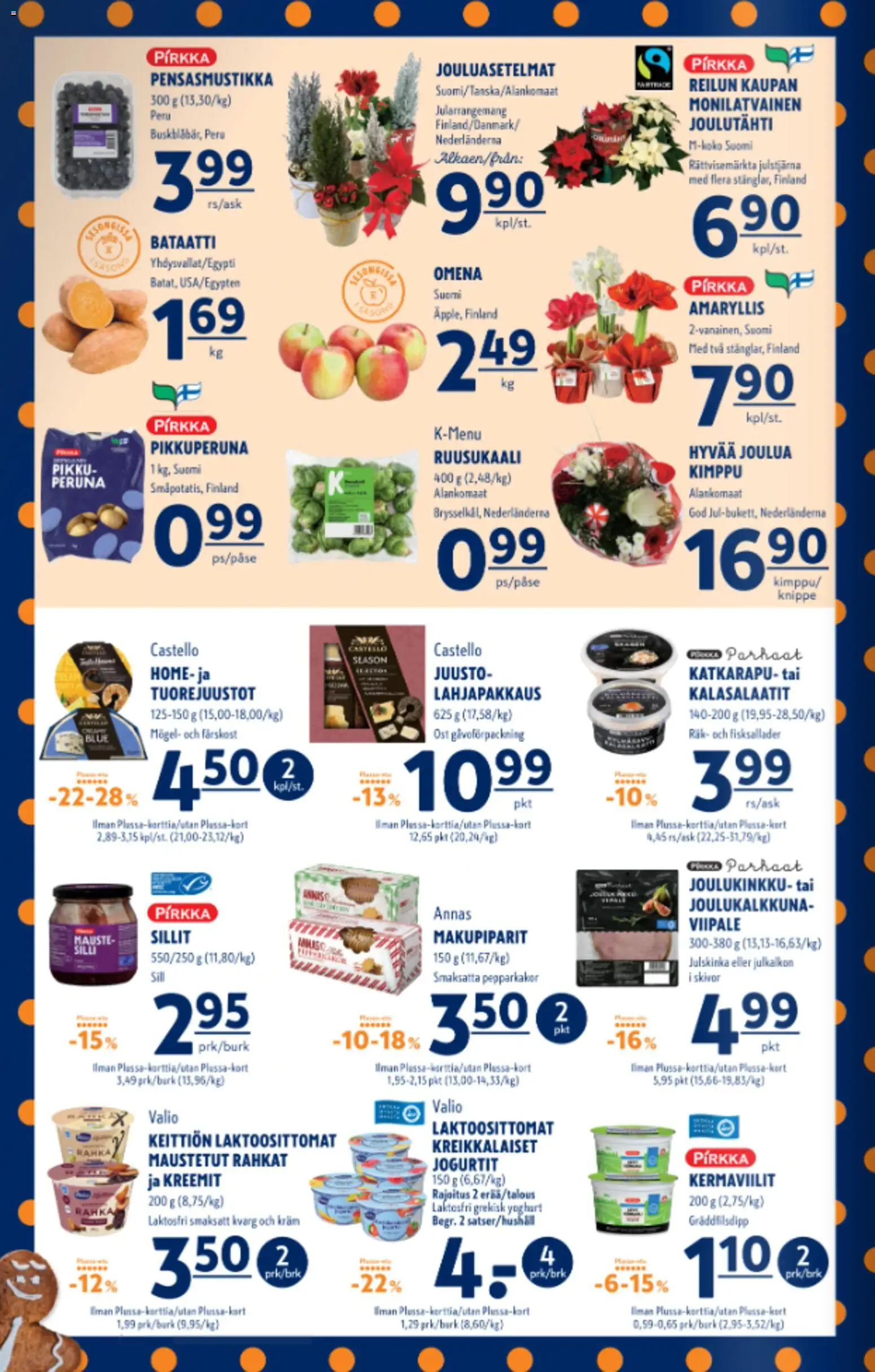K-Supermarket tarjoukset – voimassa 18.12.2025 alkaen | Sivu: 2 | Tuotteet: Ruusukaali, Katkarapu, Bataatti, Peruna