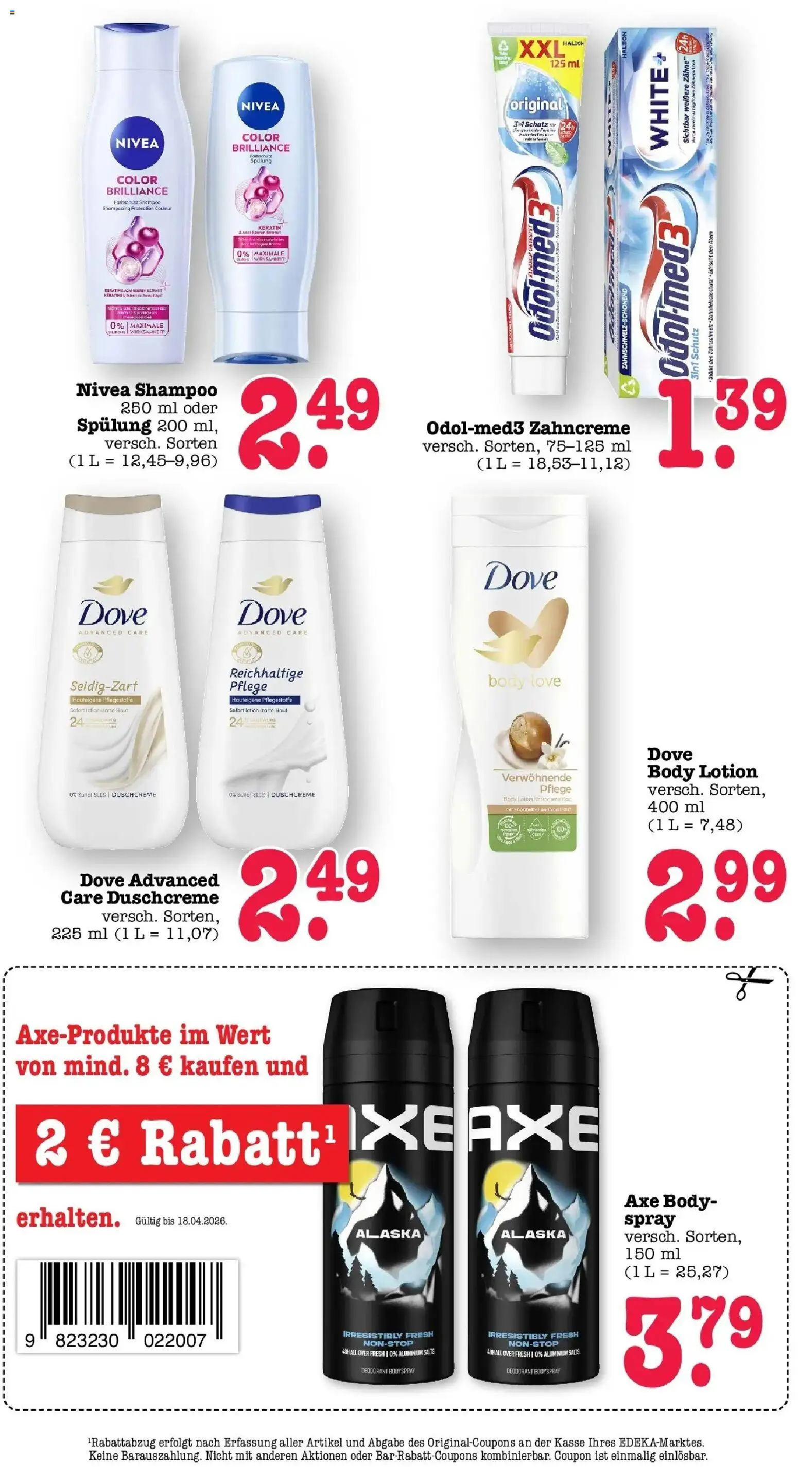 E center Prospekt Mainz-Weisenau	 – gültig ab 12.04.2026 | Seite: 51 | Produkte: Spülung, Deodorant, Axe, Body Lotion