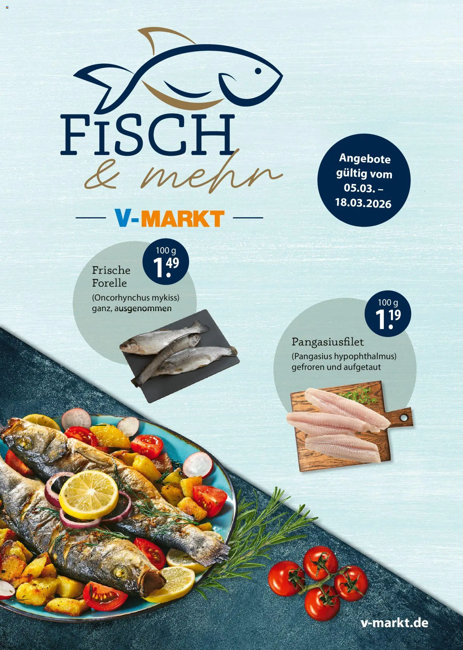 V-Markt - München Fischwerbung – gültig ab 05.03.2026 | Seite: 1 | Produkte: Fisch