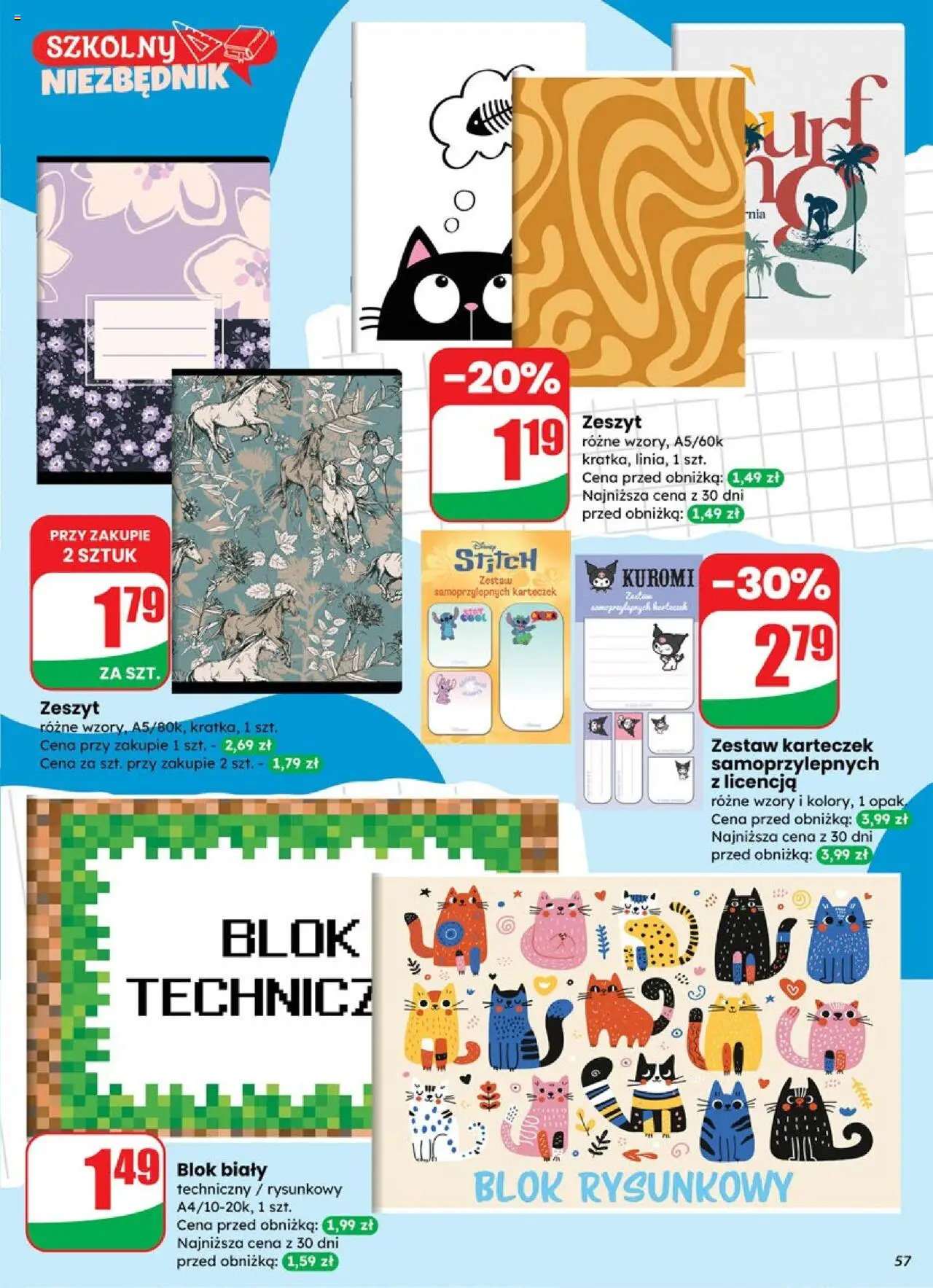 Dino Gazetka od 10.09.2025 | Strona: 57 | Produkty: Notebook, Zeszyt