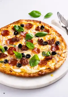 Forhåndsvisning av Pizza, Pizza with pepperoni, olives, basil and cheese. gyldig fra 02.03.2026 | Side: 30 | Produkter: Pizza, Сушильные машины