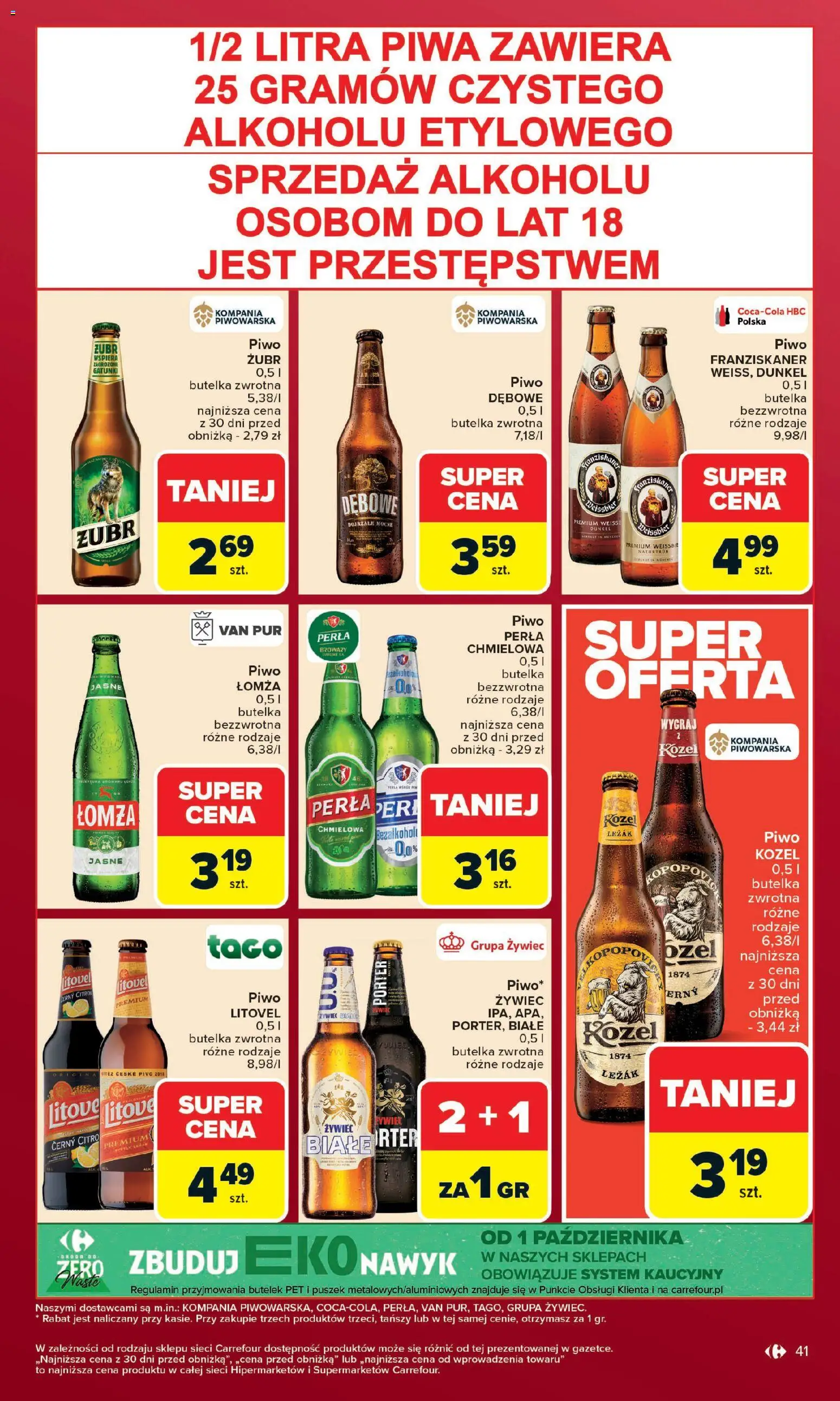 Carrefour Gazetka od 15.12.2025 | Strona: 45 | Produkty: Leżak, Piwo, Piwo kozel