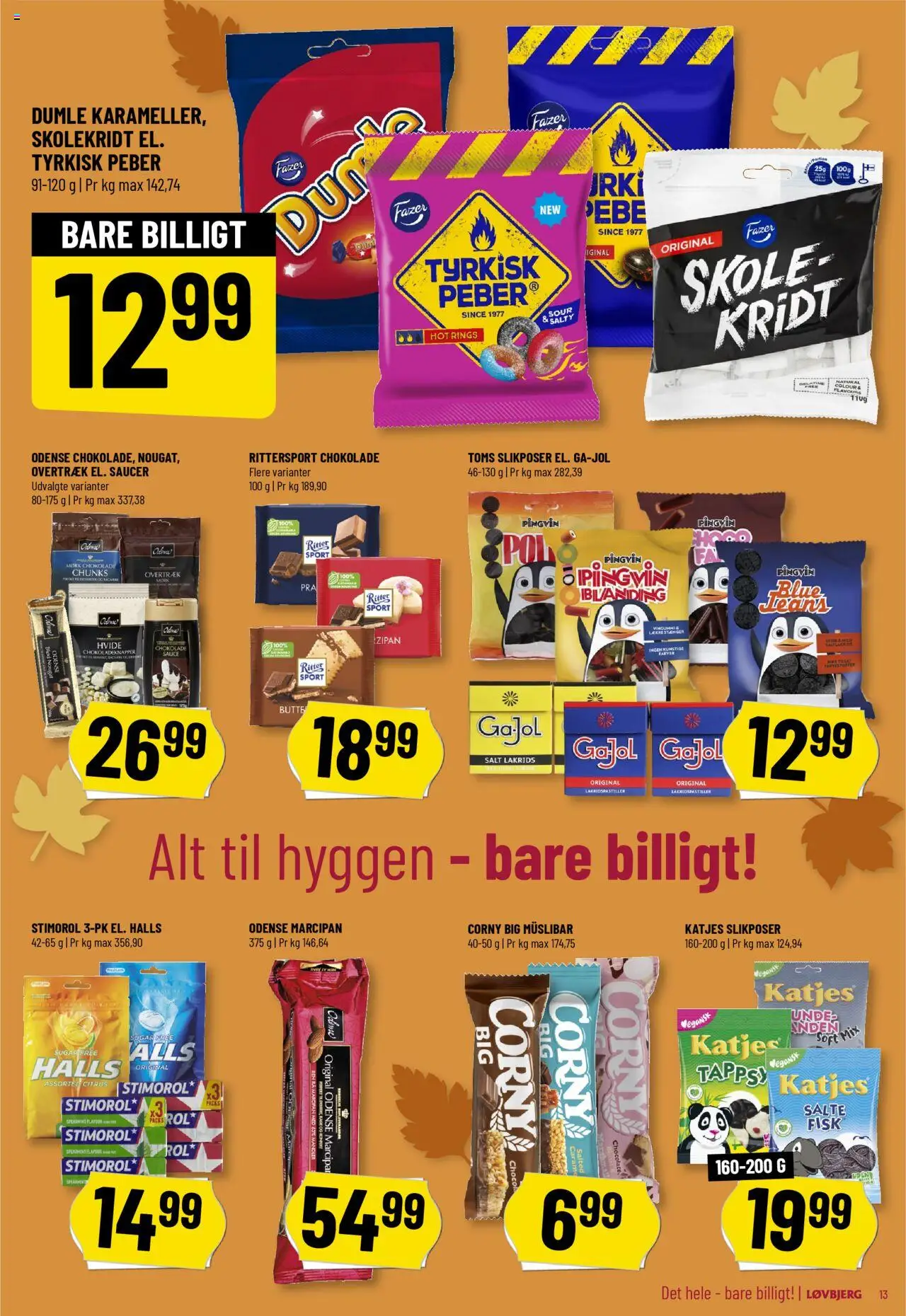 Løvbjerg tilbudsavis – gyldig fra 17.10.2025 | Side: 13 | Produkter: Chokolade, Fisk, Te, Nougat