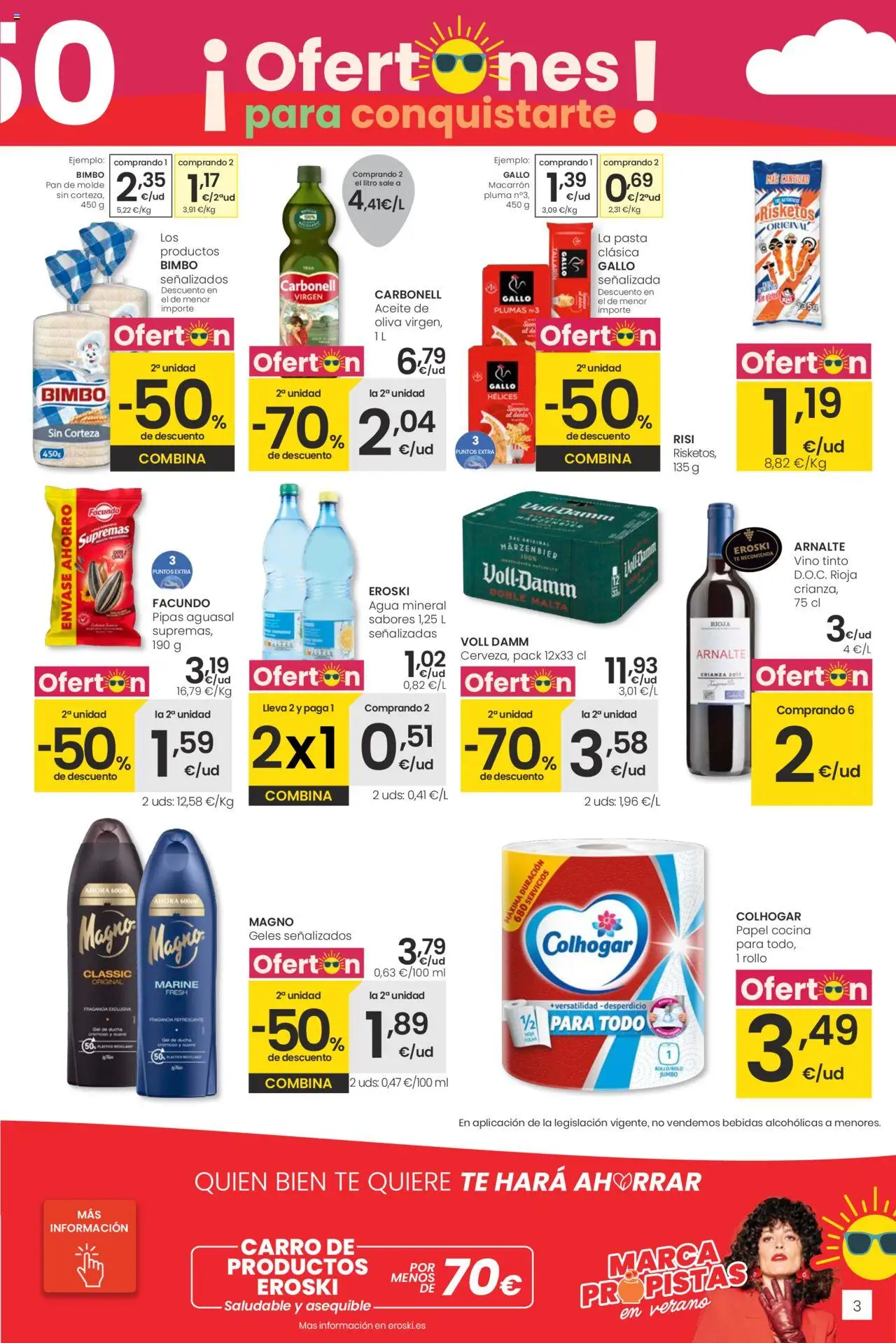 Eroski folleto │ válido desde el 29.05.2025 | Página: 3 | Productos: Fragancia, Aceite de oliva, Pan de molde, Cocina