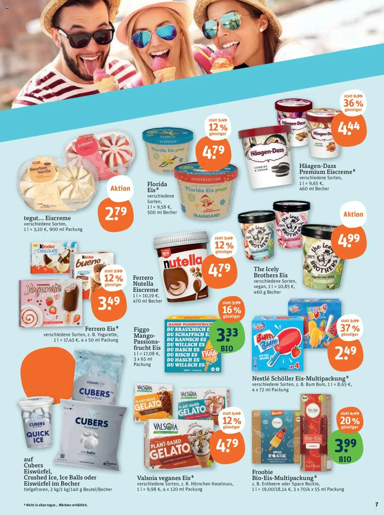 Tegut Prospekt - gültig ab dem 28.07.2025 | Seite: 9 | Produkte: Yogurette, Nutella, Bourbon, Eis