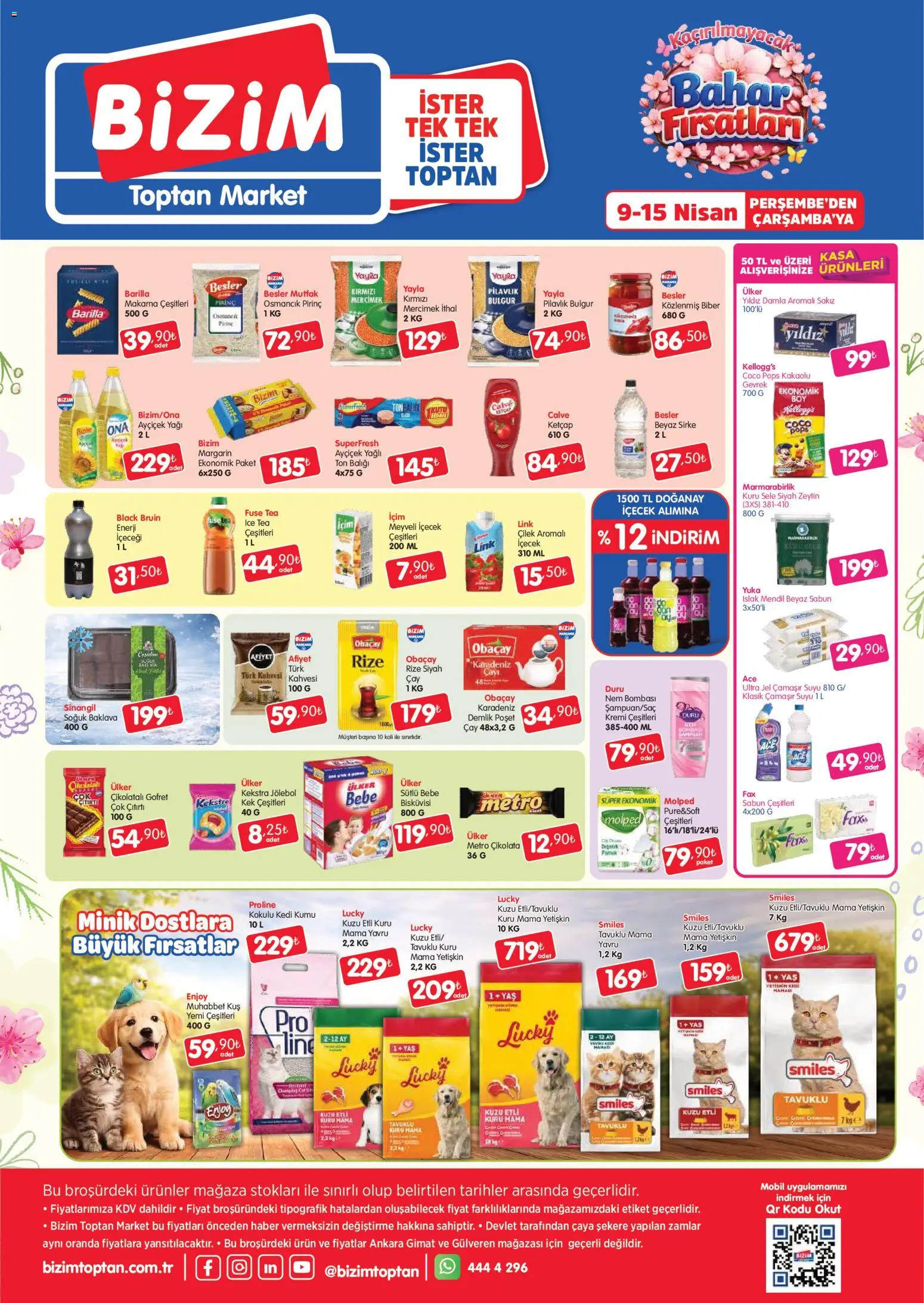 Bizim Toptan Katalog - 09.04.2026 tarihinden itibaren geçerlidir | Sayfa: 2 | Ürünler: Mendil, Çikolatalı gofret, Sirke, Çay