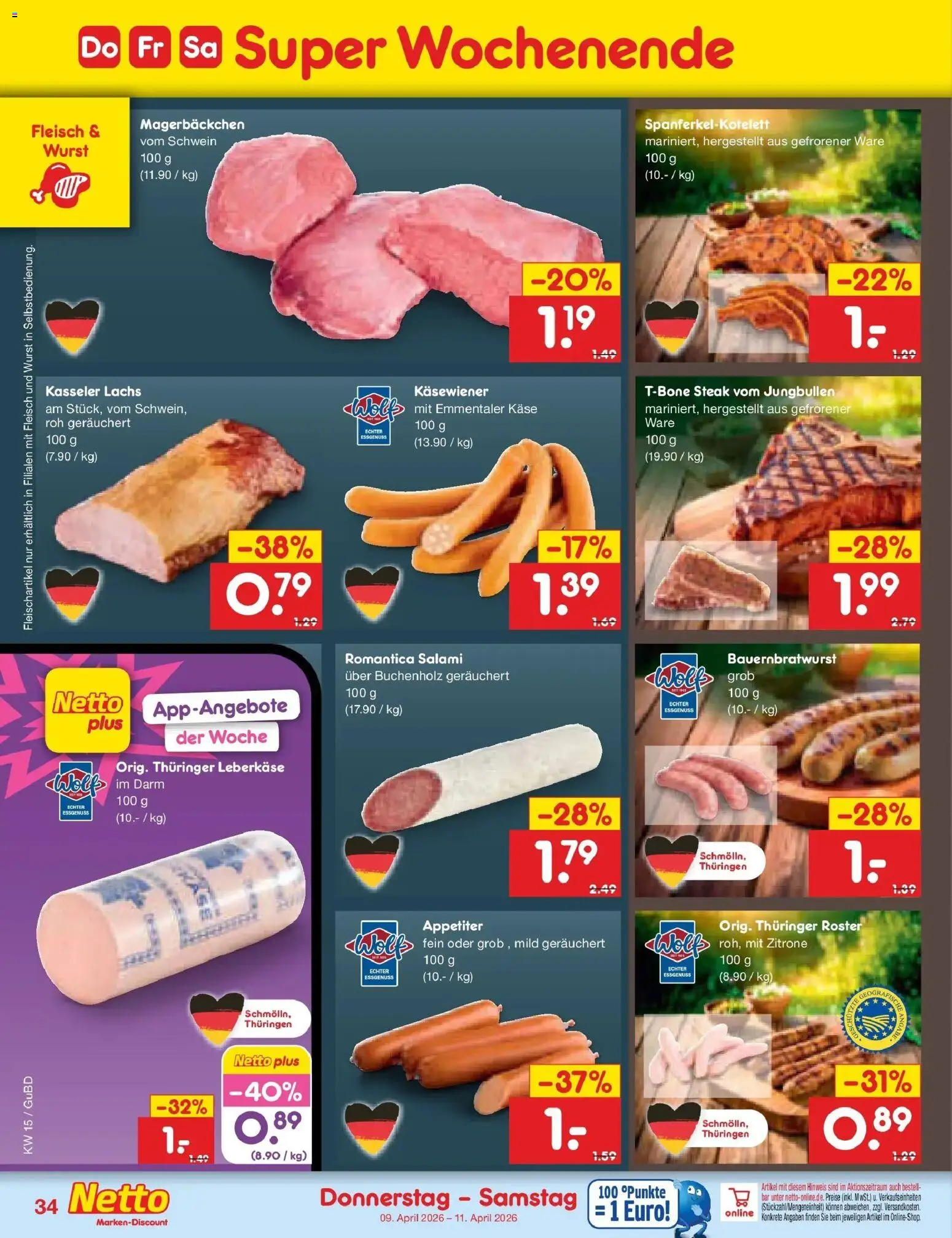 Netto Marken-Discount Prospekt Augustusburg	 – gültig ab 05.04.2026 | Seite: 50 | Produkte: Lachs, Zitrone, Steak, Leberkase