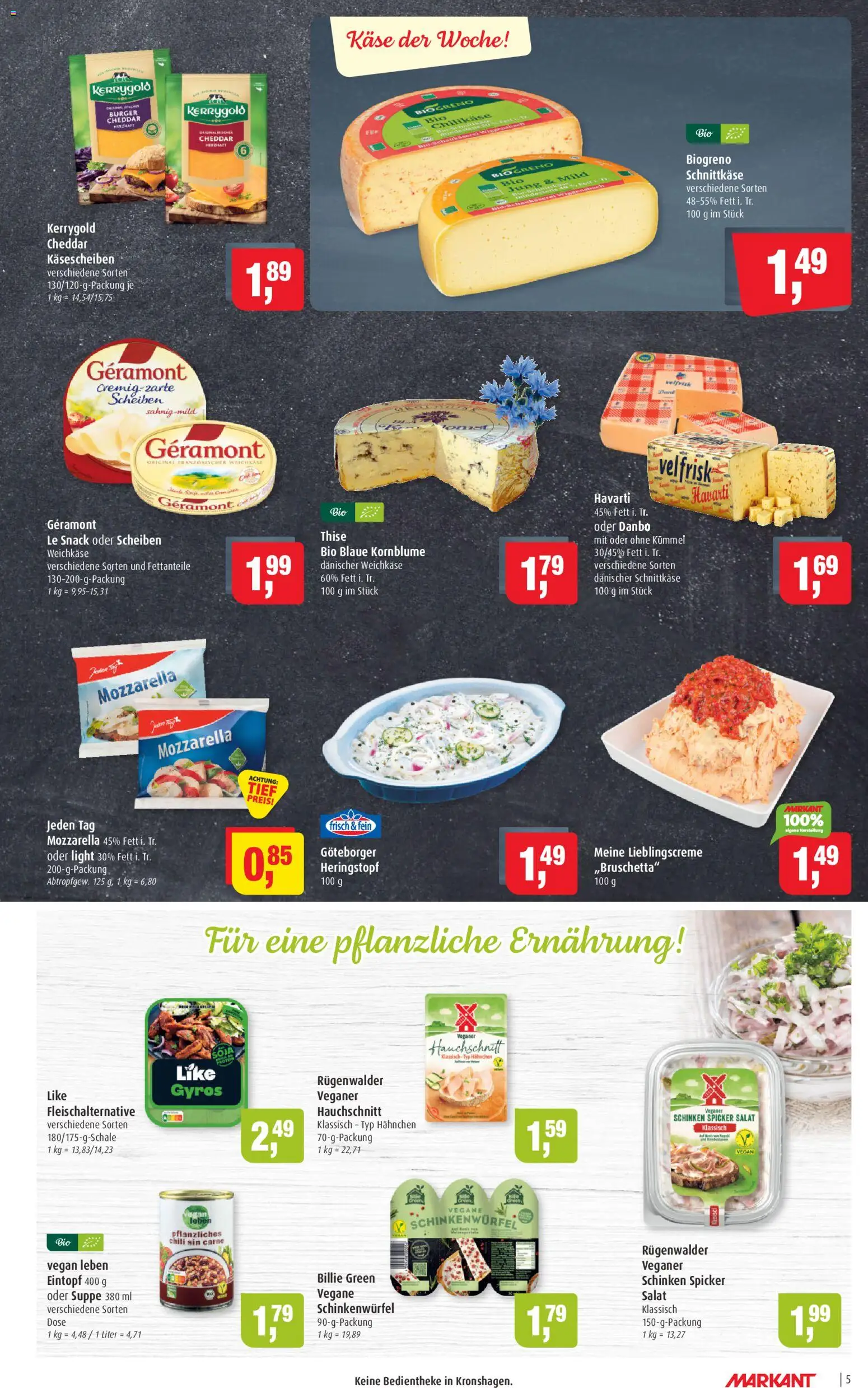 Markant Prospekt 	 – gültig ab 20.04.2026 | Seite: 5 | Produkte: Geramont, Hahnchen, Gyros, Salat
