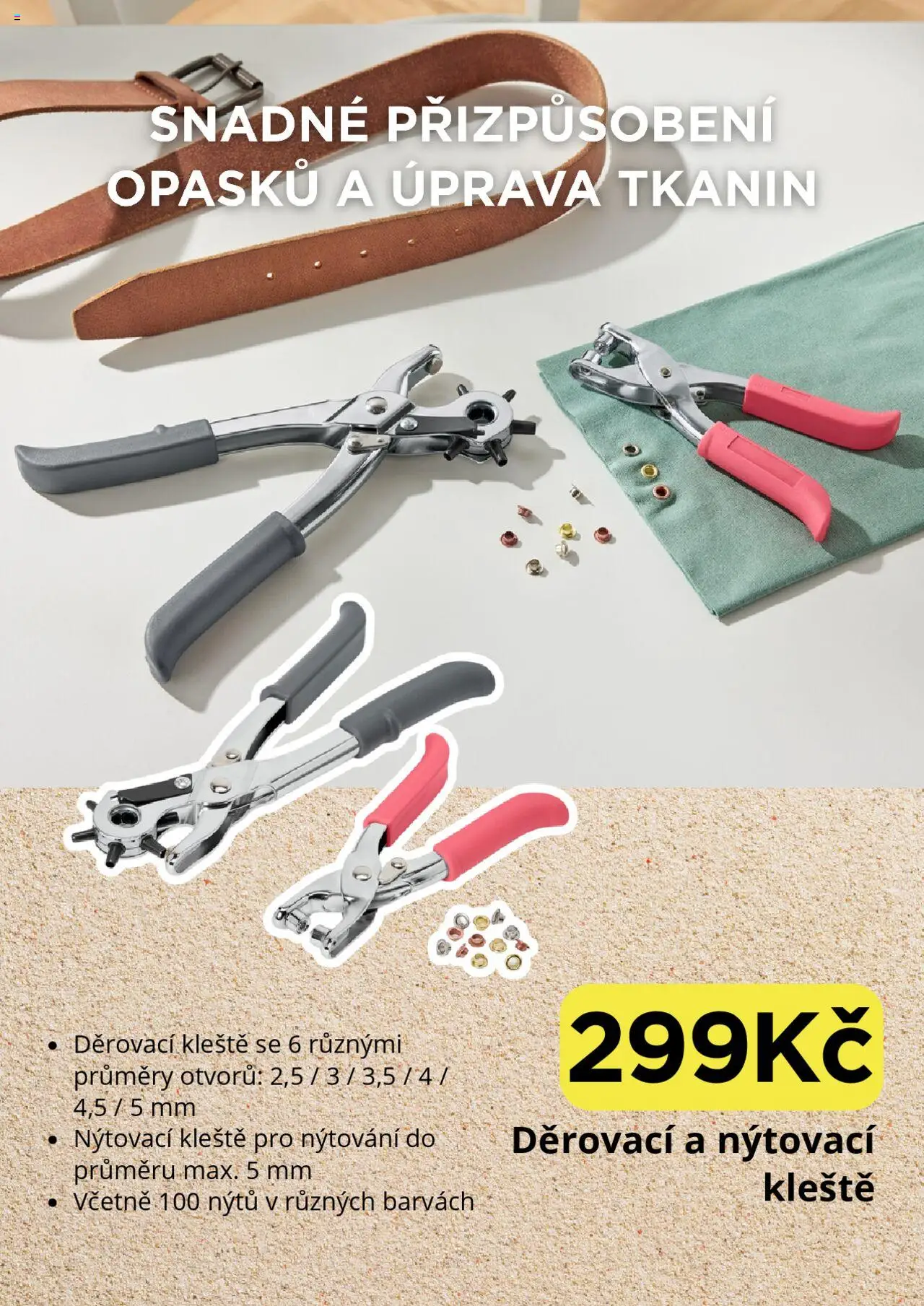 Tchibo nabídka od 12.08.2025 | Strana: 14 | Produkty: Nýtovací kleště, Děrovací kleště