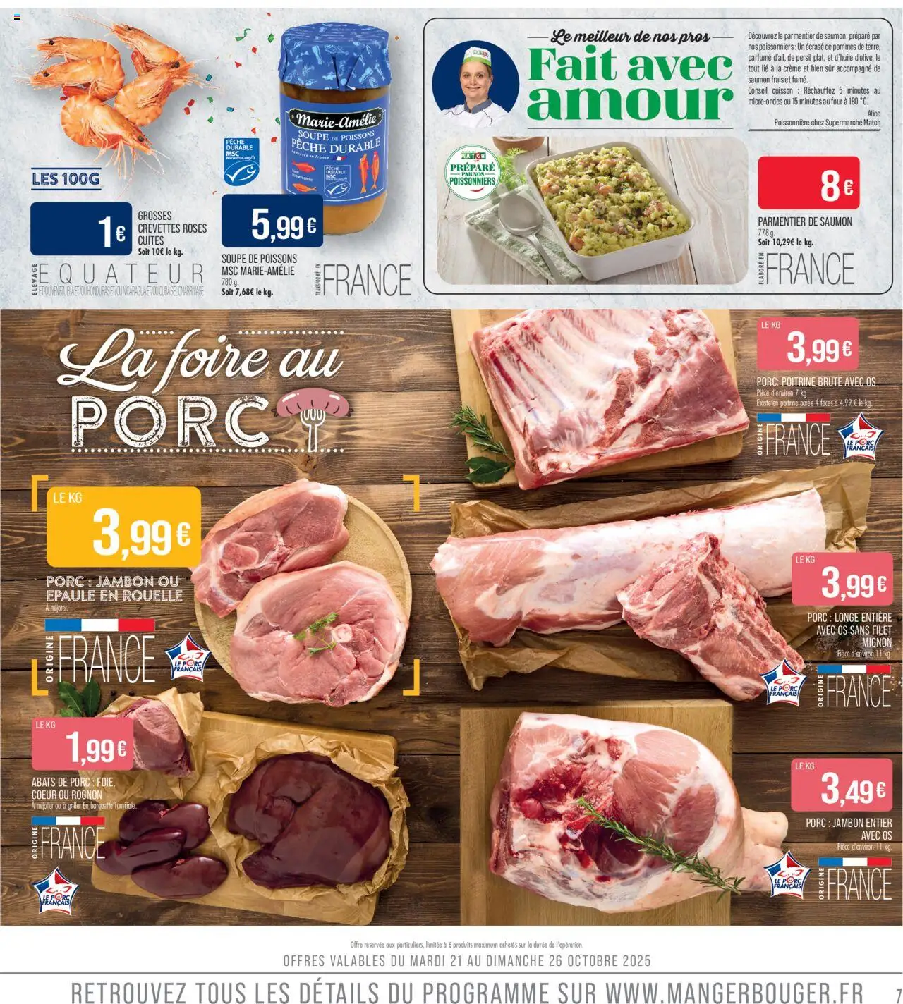 {H1} | Page: 7 | Produits: Persil, Crevettes, Jambon, Crème