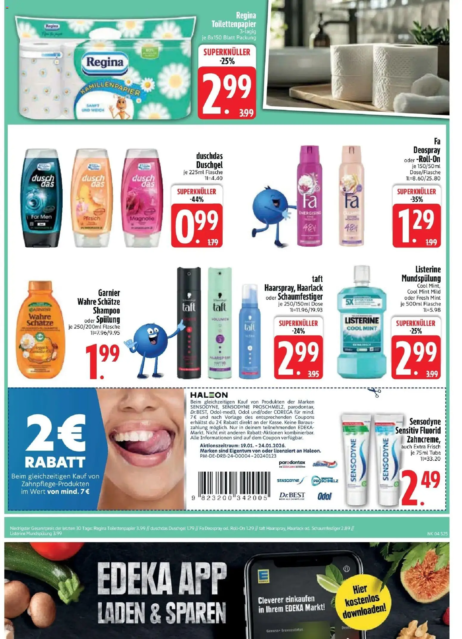 Edeka prospekt Altomünster	 – gültig ab 18.01.2026 | Seite: 27 | Produkte: Deodorant, Duschdas, Shower Gel, Toilettenpapier
