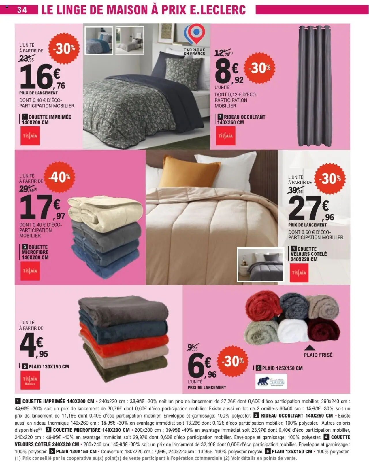 {H1} | Page: 34 | Produits: Rideau thermique, Enveloppe, Couverture, Rideau