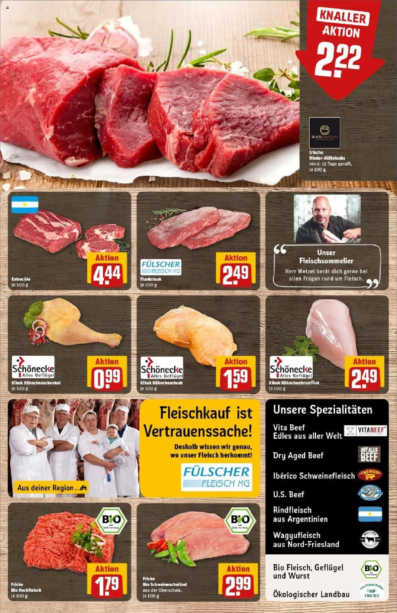 Rewe prospekt Hamburg	 - gültig ab dem 20.07.2025 | Seite: 10 | Produkte: Entrecote, Schweinefleisch, Rindfleisch, Fleisch