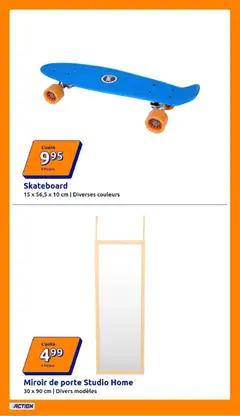 Action - Prévisualisation de Action catalogue  valide à partir de 08.04.2026 | Page: 2 | Produits: Skateboard, Porte, Miroir