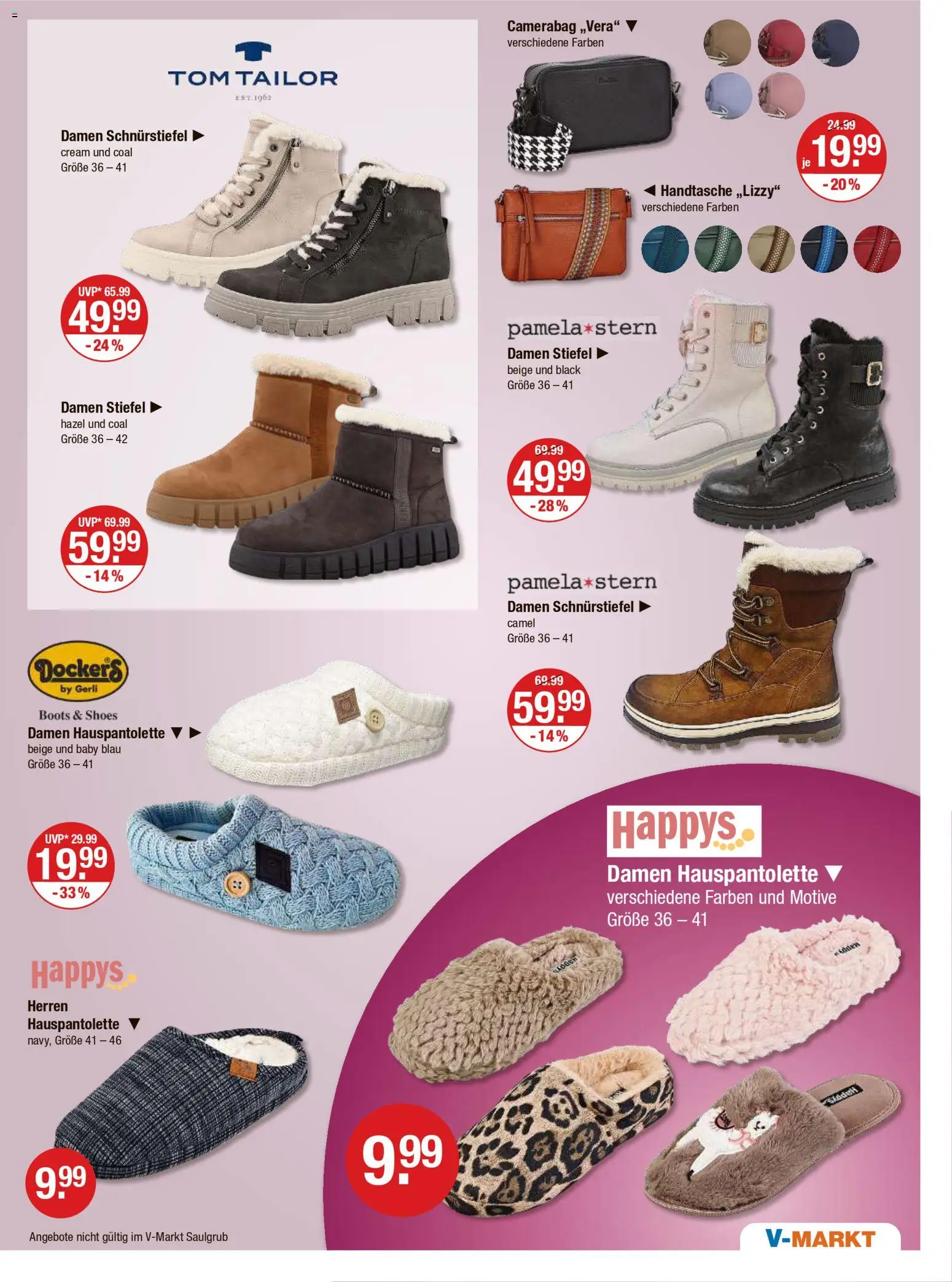 V-Markt - Hallertau / Oberpfalz – gültig ab 30.10.2025 | Seite: 21 | Produkte: Stiefel, Handtasche