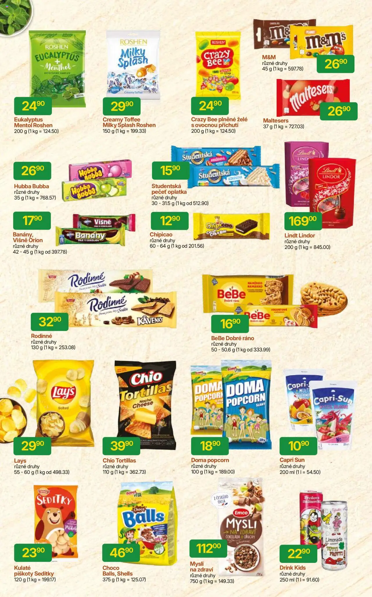 Hruška katalog od 06.08.2025 | Strana: 14 | Produkty: Lindor, Čokoláda, Eukalyptus, Mysli