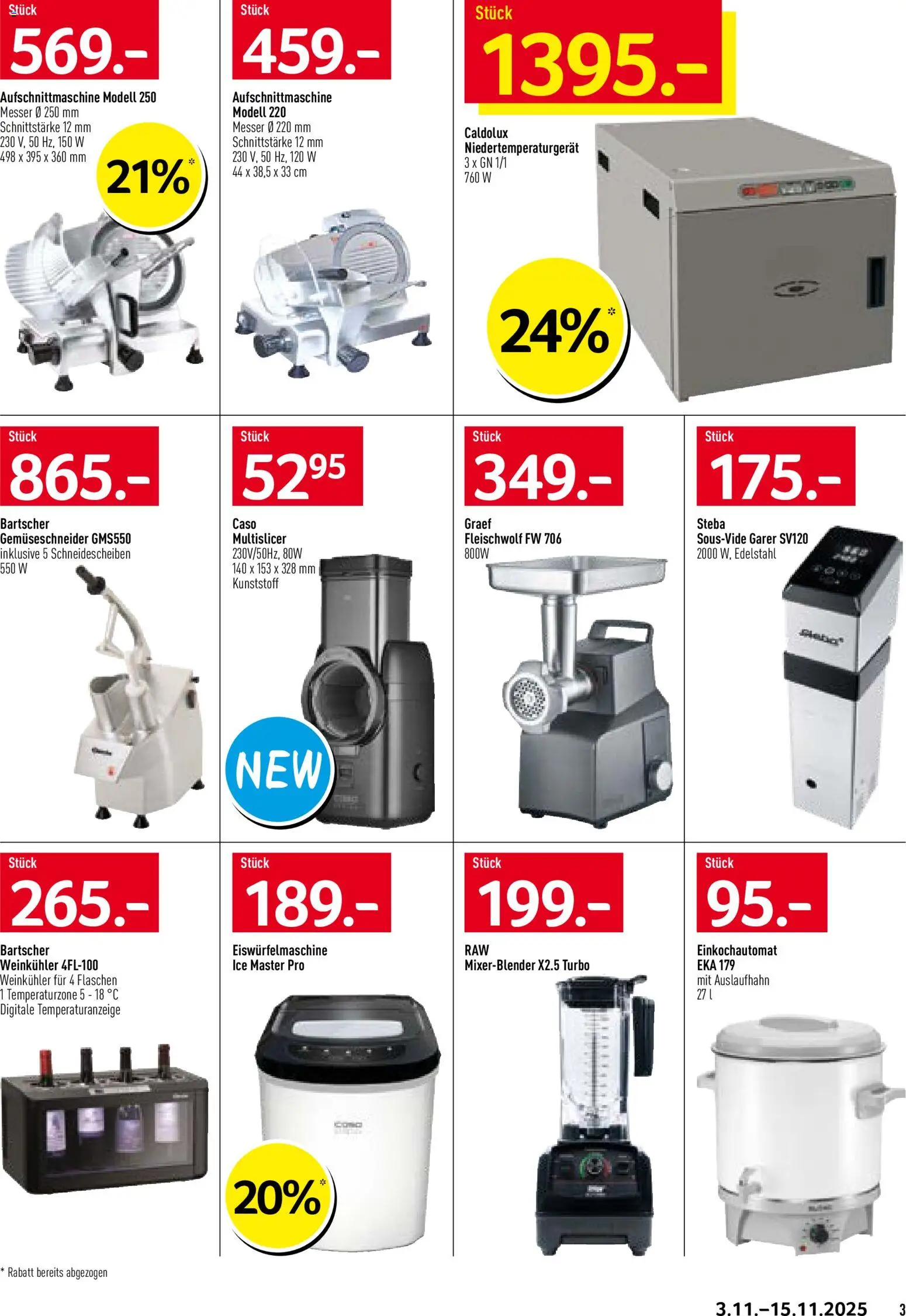 Prodega Aktionen Gastronomie – gültig ab 03.11.2025 | Seite: 3