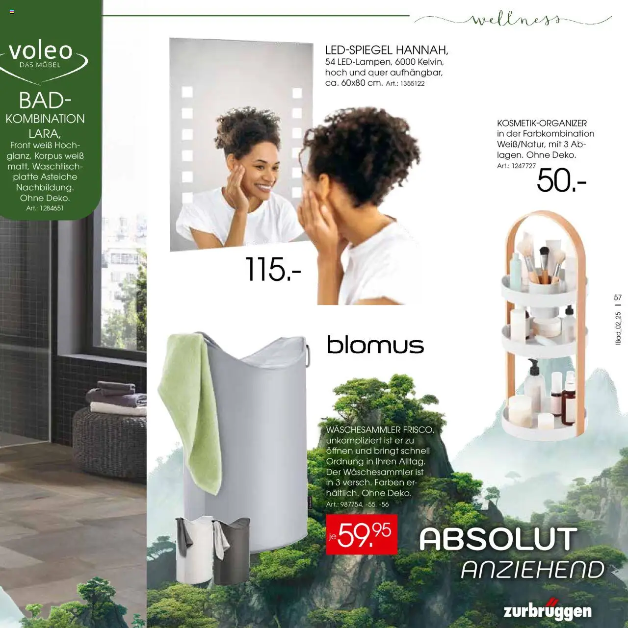 Zurbrüggen - Bad Spezial – gültig ab 11.06.2025 | Seite: 57 | Produkte: Bad, Waschtisch