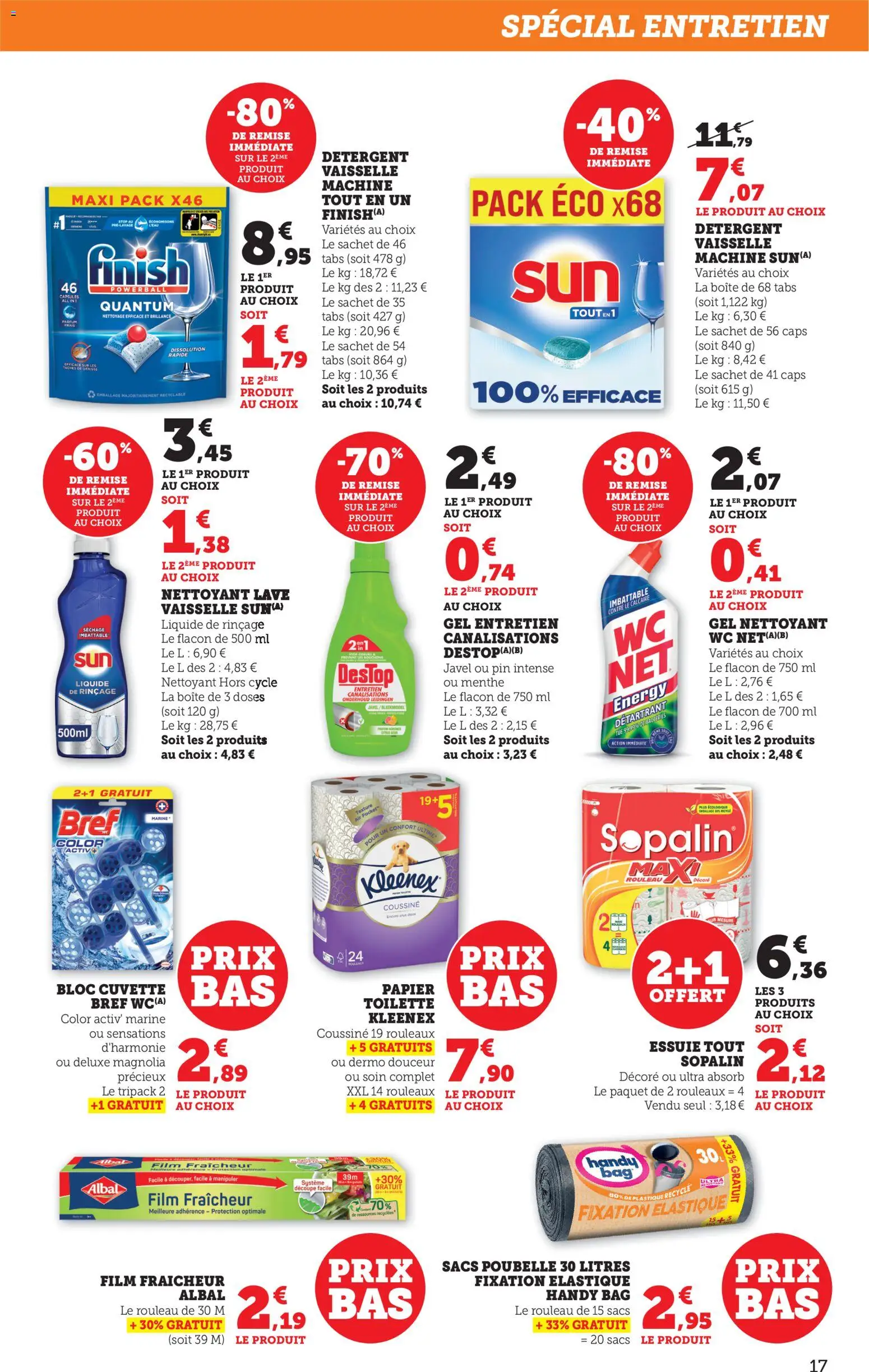 {H1} | Page: 17 | Produits: Menthe, Poubelle, Gel nettoyant, Rouleau