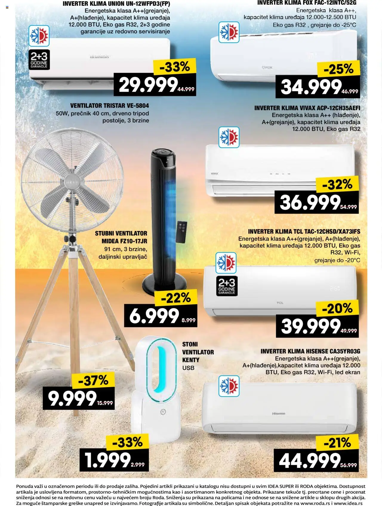 Idea katalog - važi od 05.06.2025 | Strana: 40 | Proizvode: Ventilator, Inverter klima, Klima