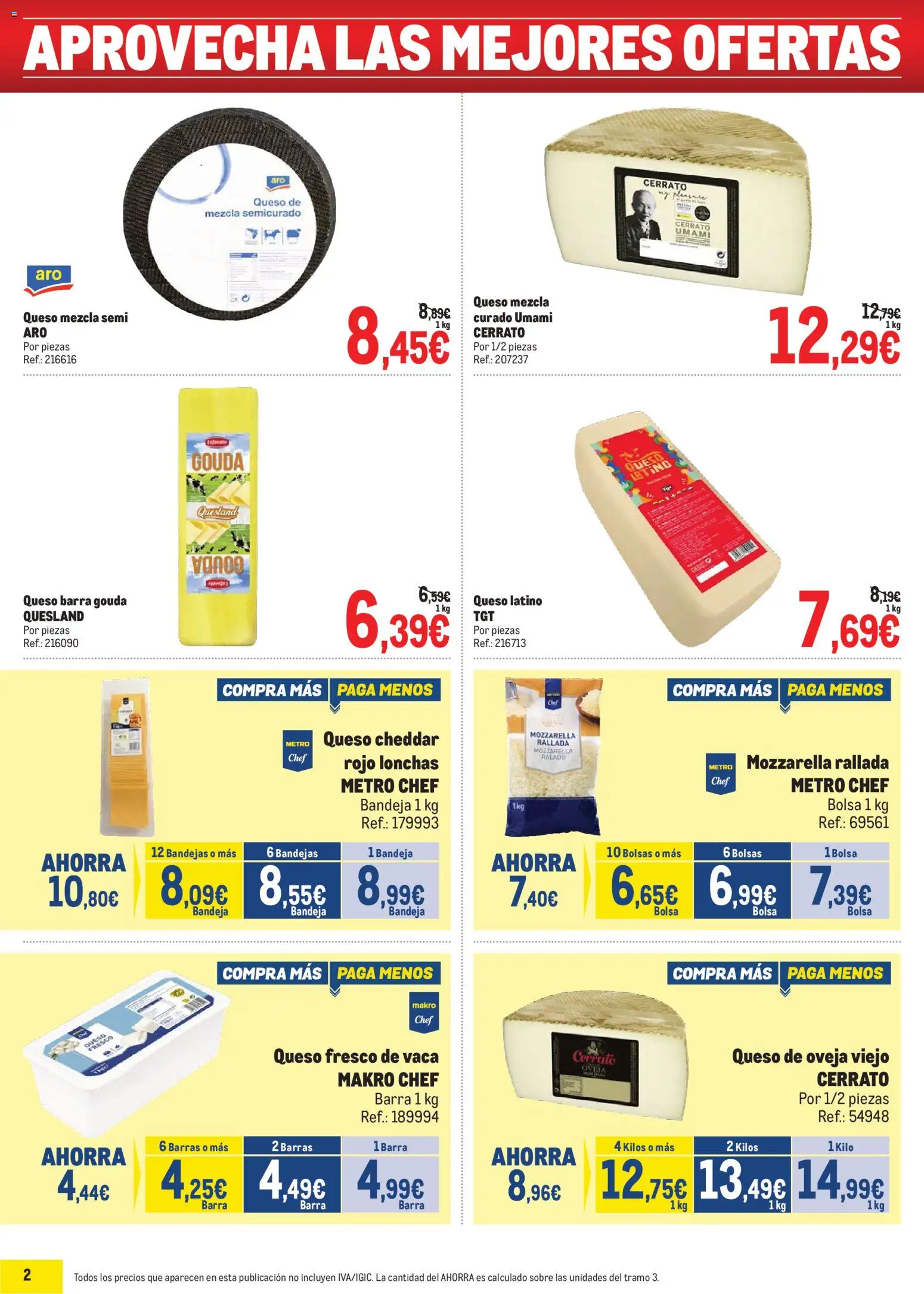 Makro Precios Sur II │ válido desde el 06.04.2026 | Página: 2 | Productos: Queso de oveja, Queso, Queso fresco, Bolsa