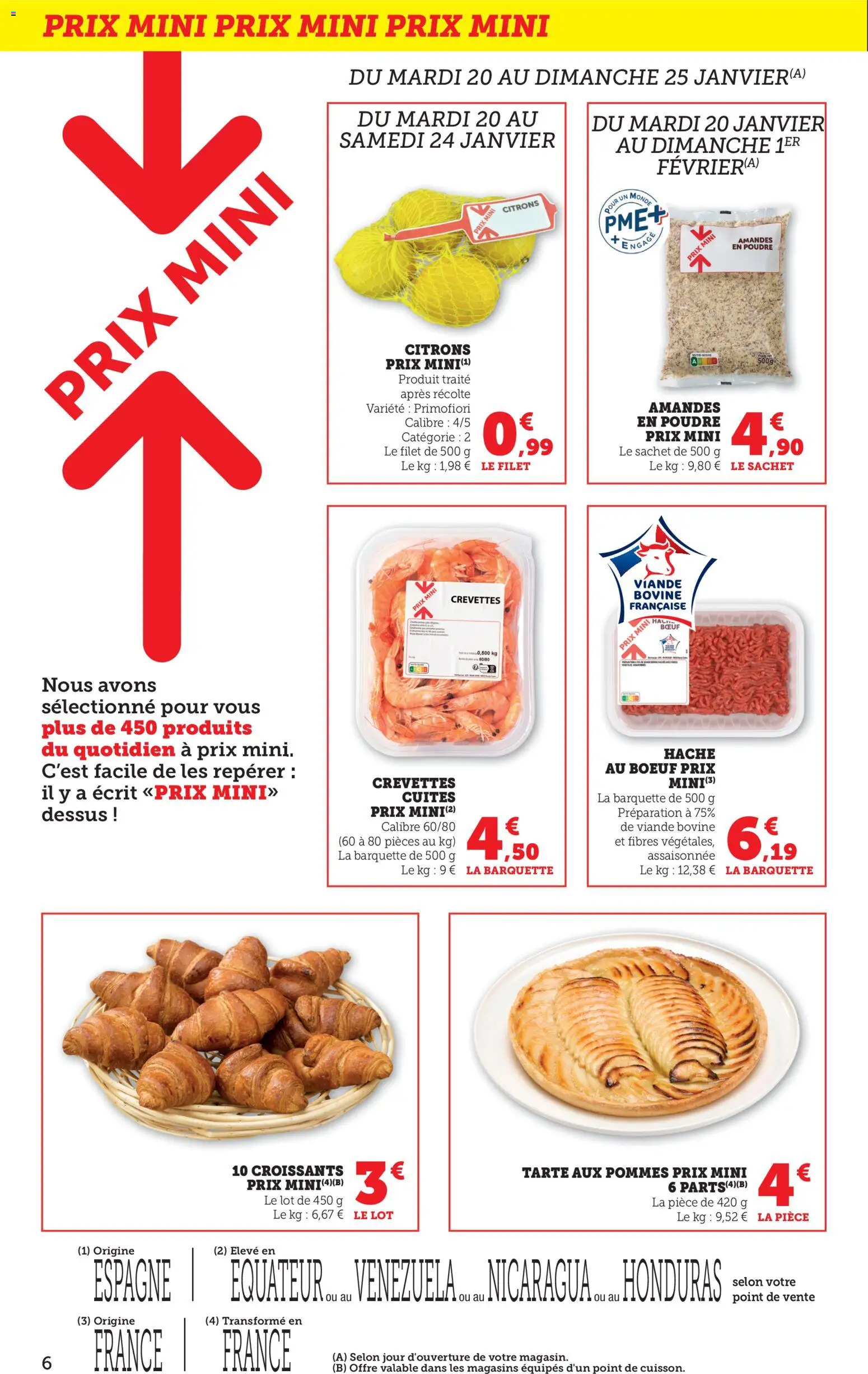 {H1} | Page: 6 | Produits: Poudre, Pommes, Tarte aux pommes, Viande bovine