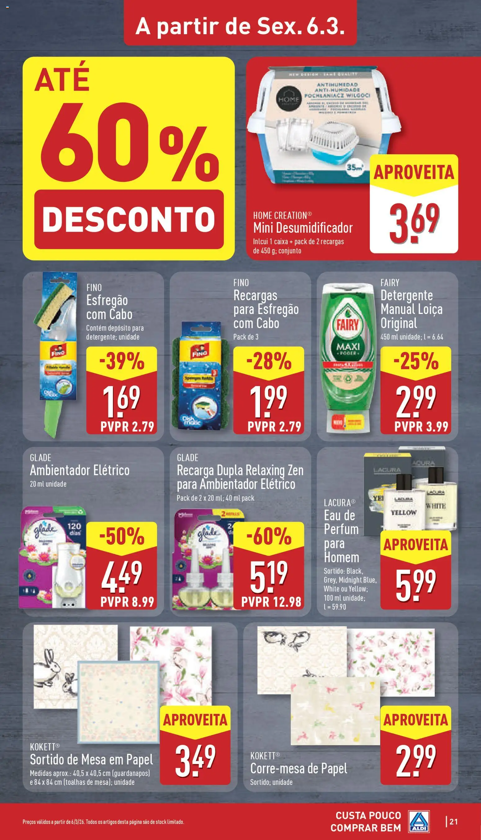 Aldi folheto │ válido de 02.03.2026 | Página: 21 | Produtos: Esfregão, Detergente, Caixa, Desumidificador