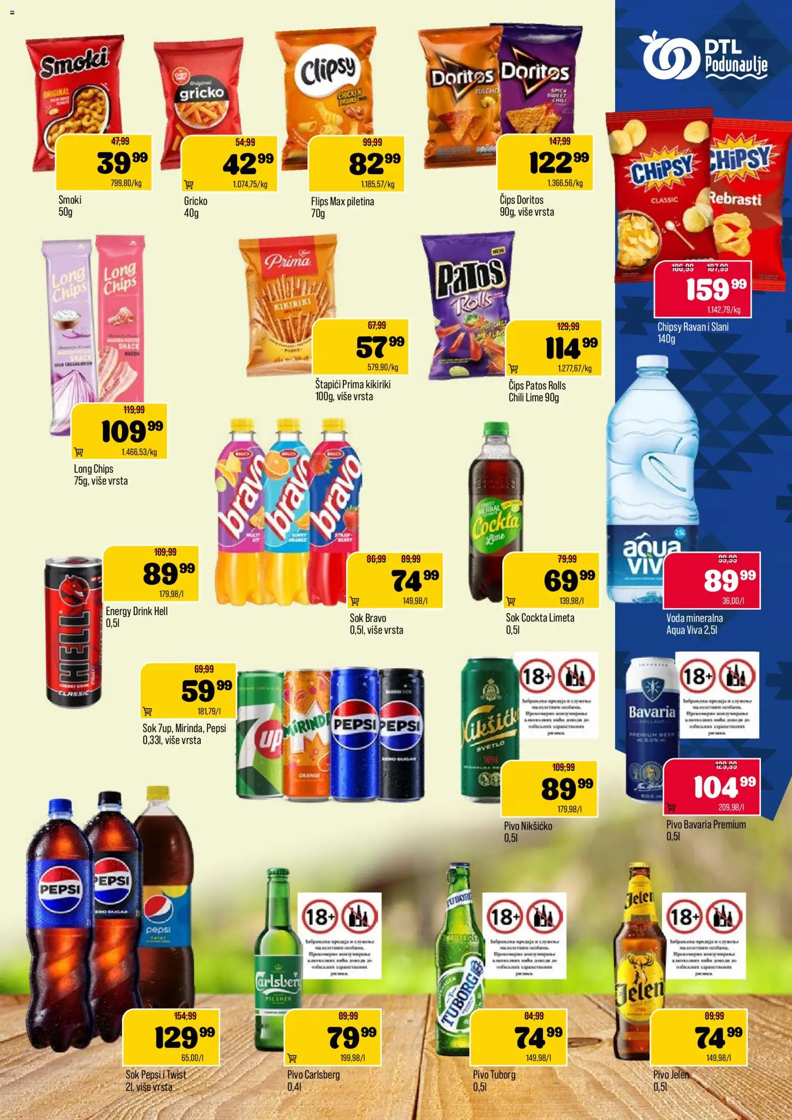 Podunavlje katalog - važi od 08.04.2026 | Strana: 9 | Proizvode: Tuborg, Limeta, Sok, Pepsi