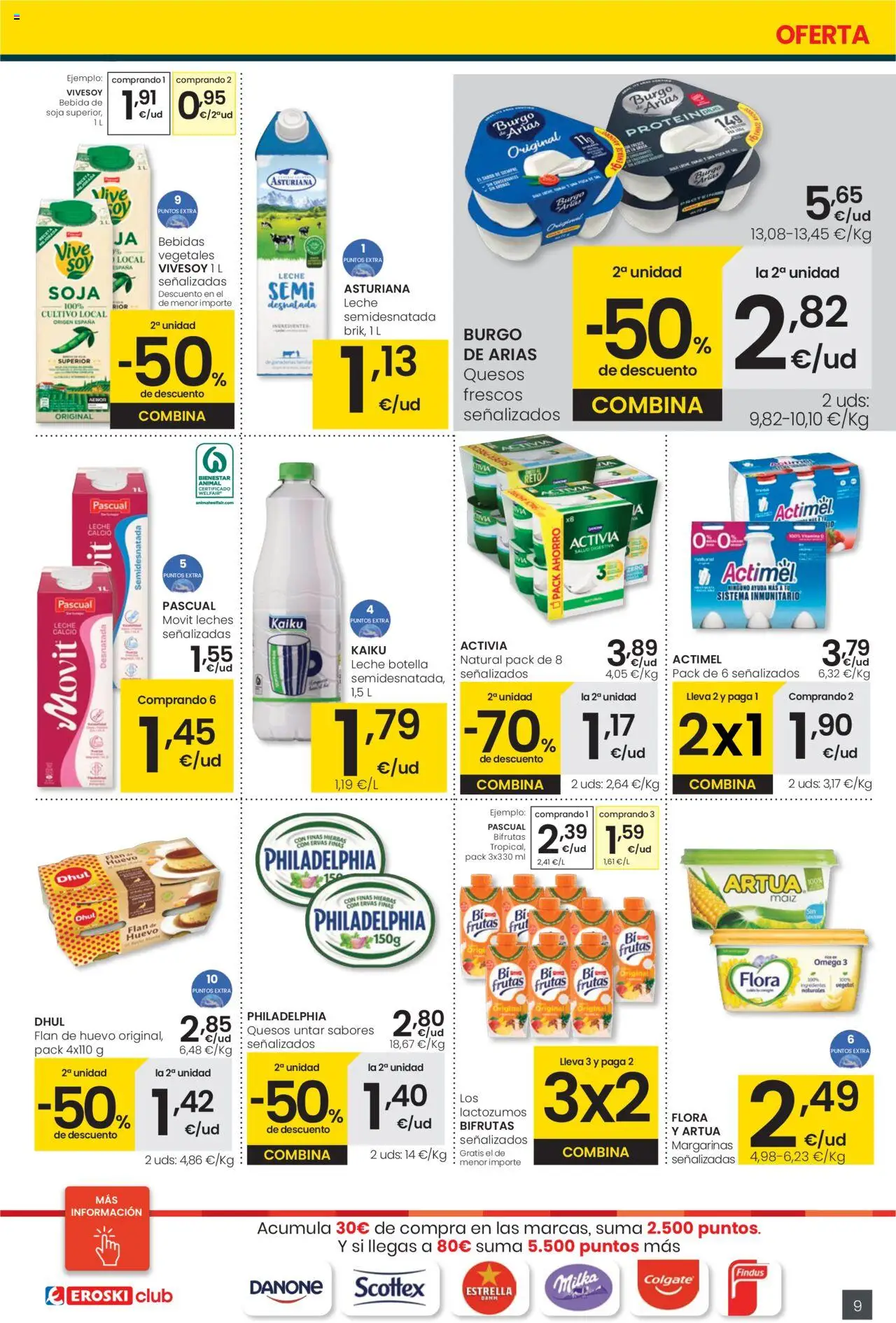 Eroski - Precio más bajo City │ válido desde el 02.10.2025 | Página: 9 | Productos: Δοχείο φοντί, Κρεμάστρα, Leche, Bebida de soja