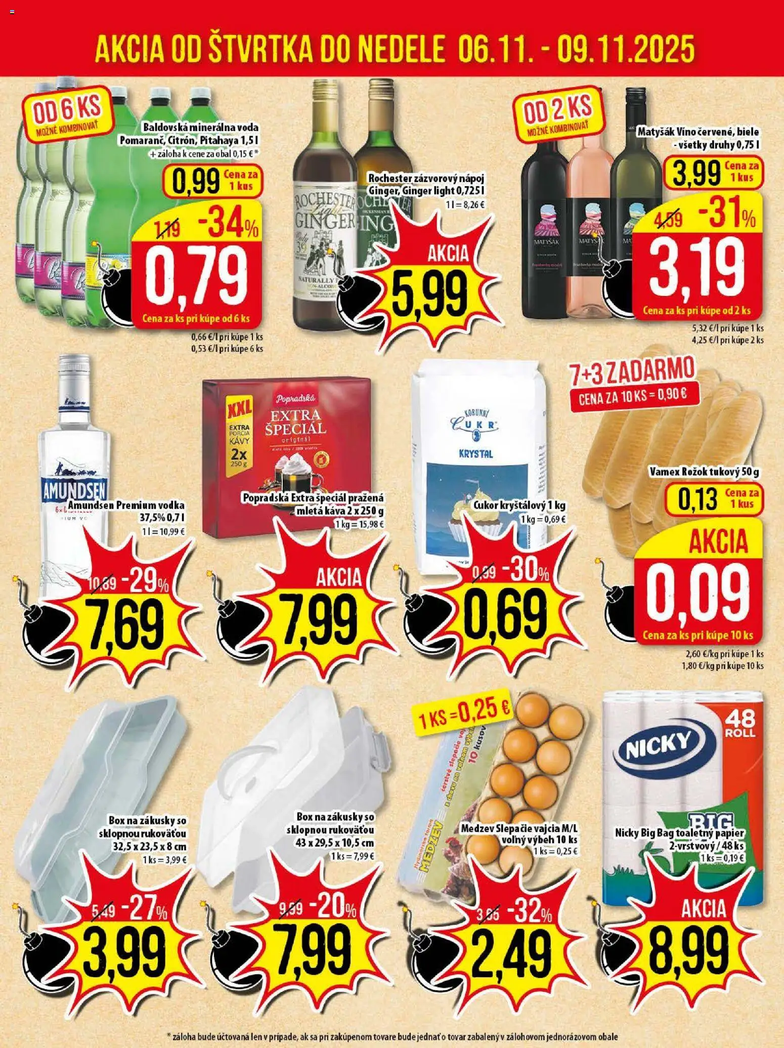 Nové Klas akcie – leták je platný od 03.11.2025 | Strana: 24 | Produkty: Vajcia, Káva, Víno, Cukor